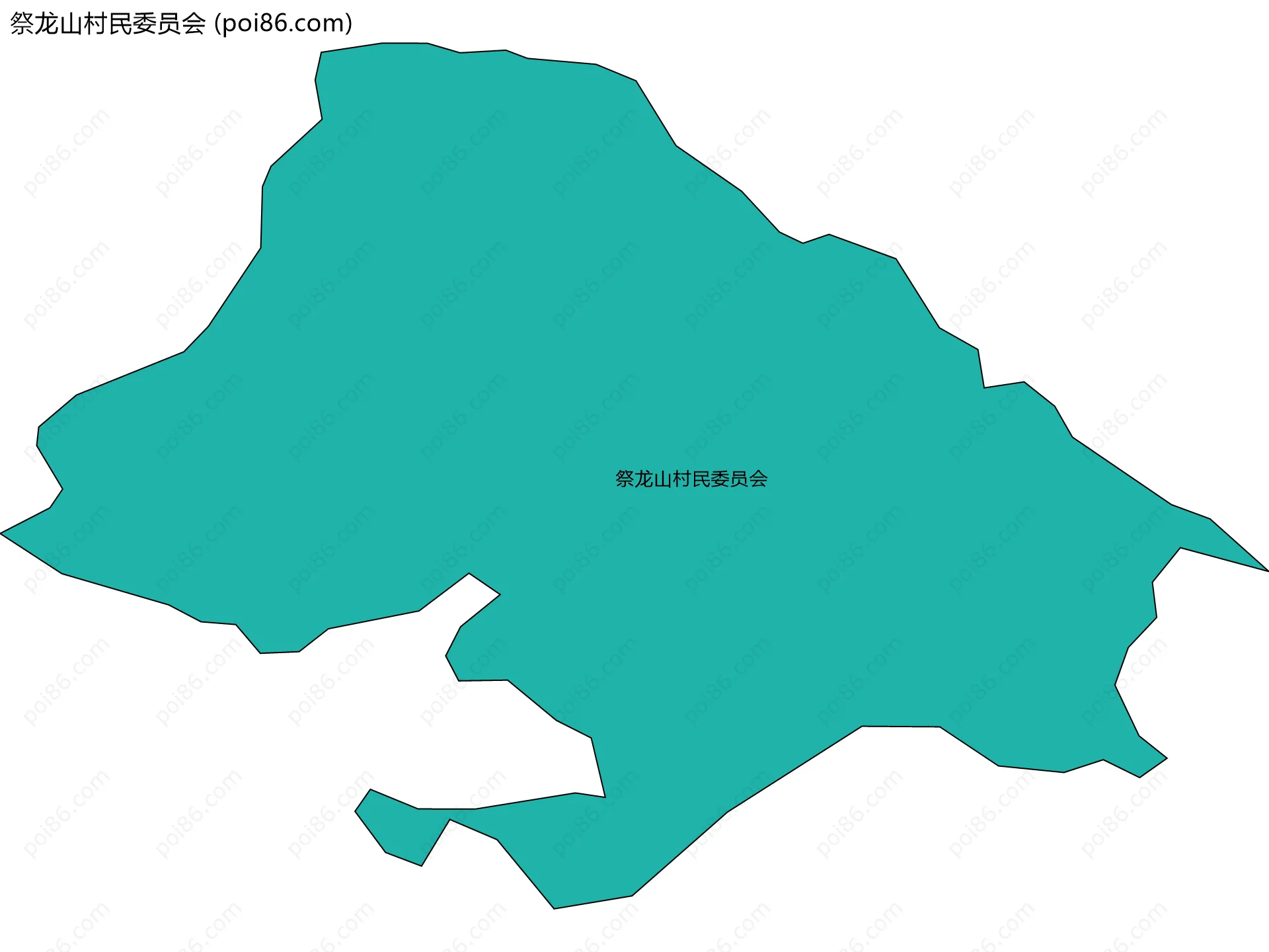 祭龙山村民委员会边界地图