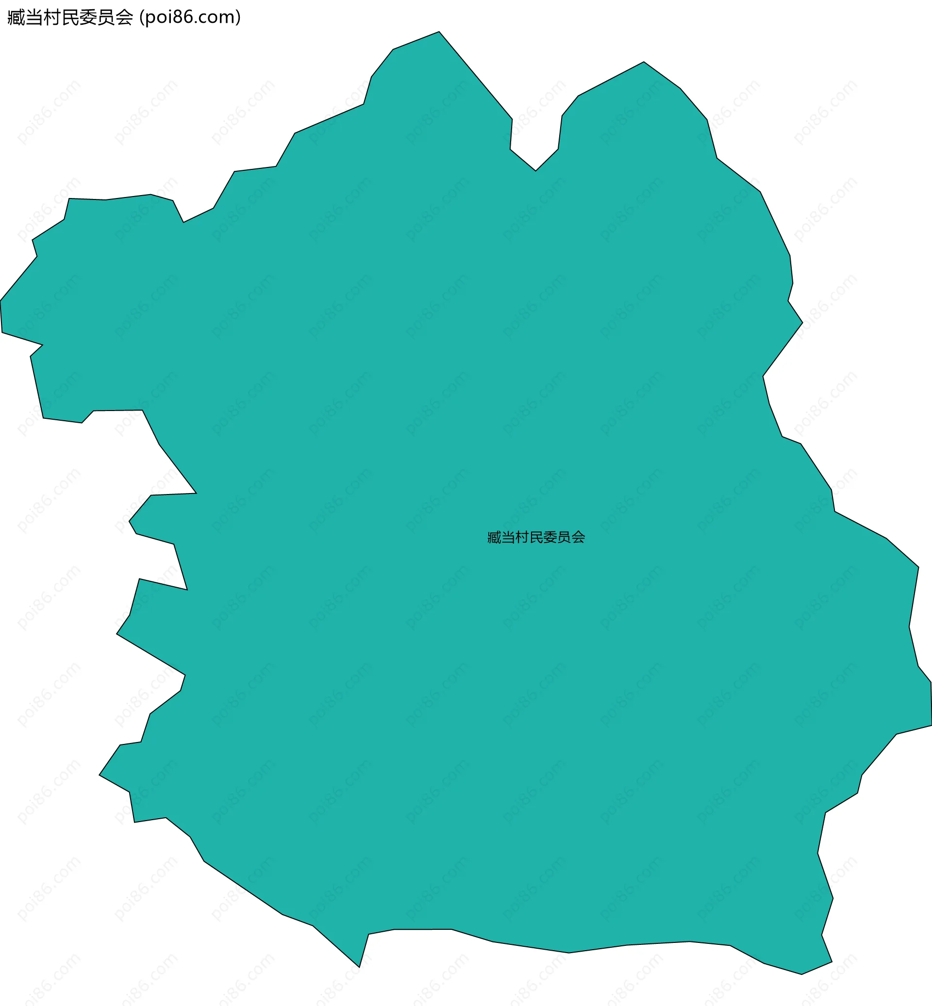 臧当村民委员会边界地图