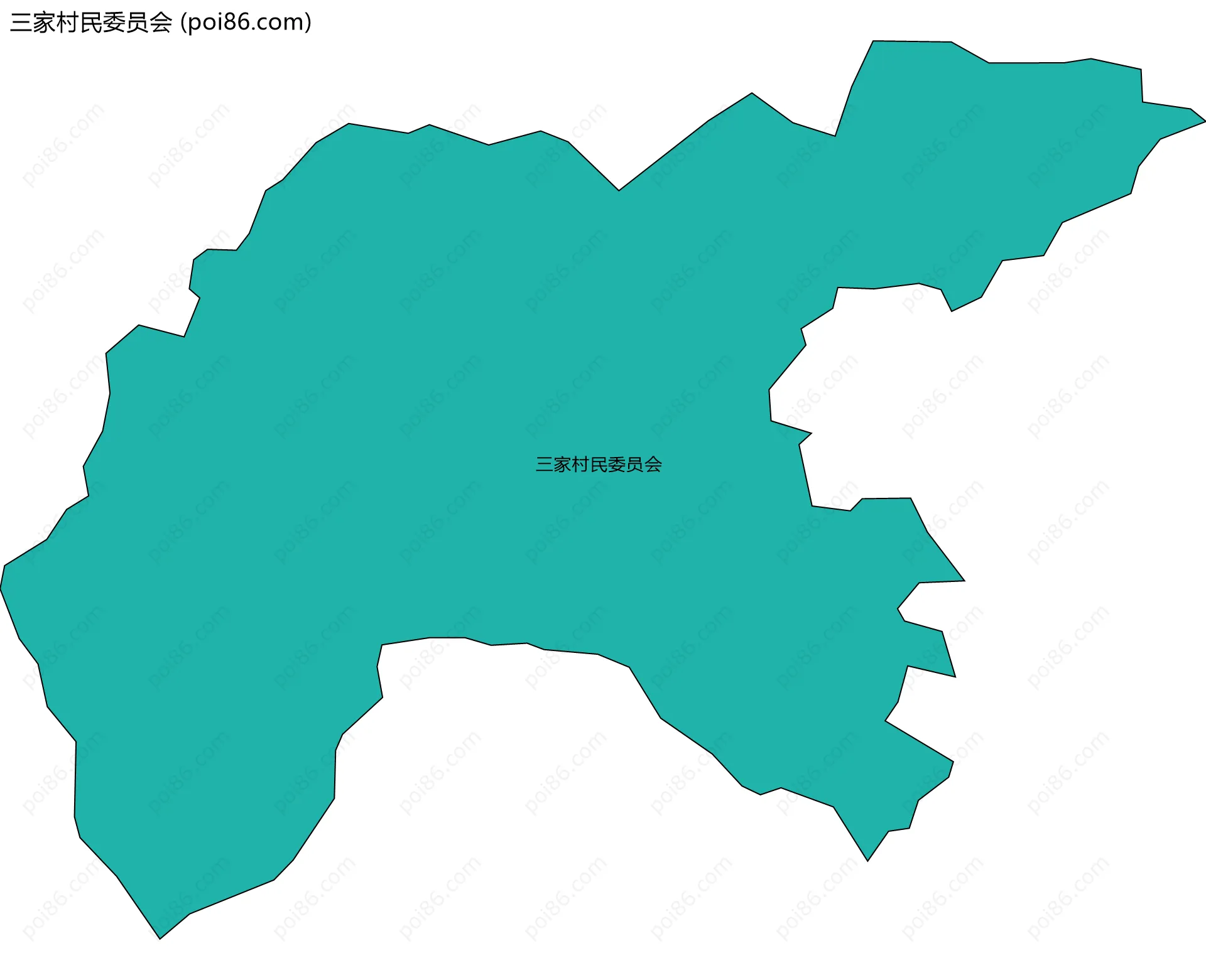 三家村民委员会边界地图