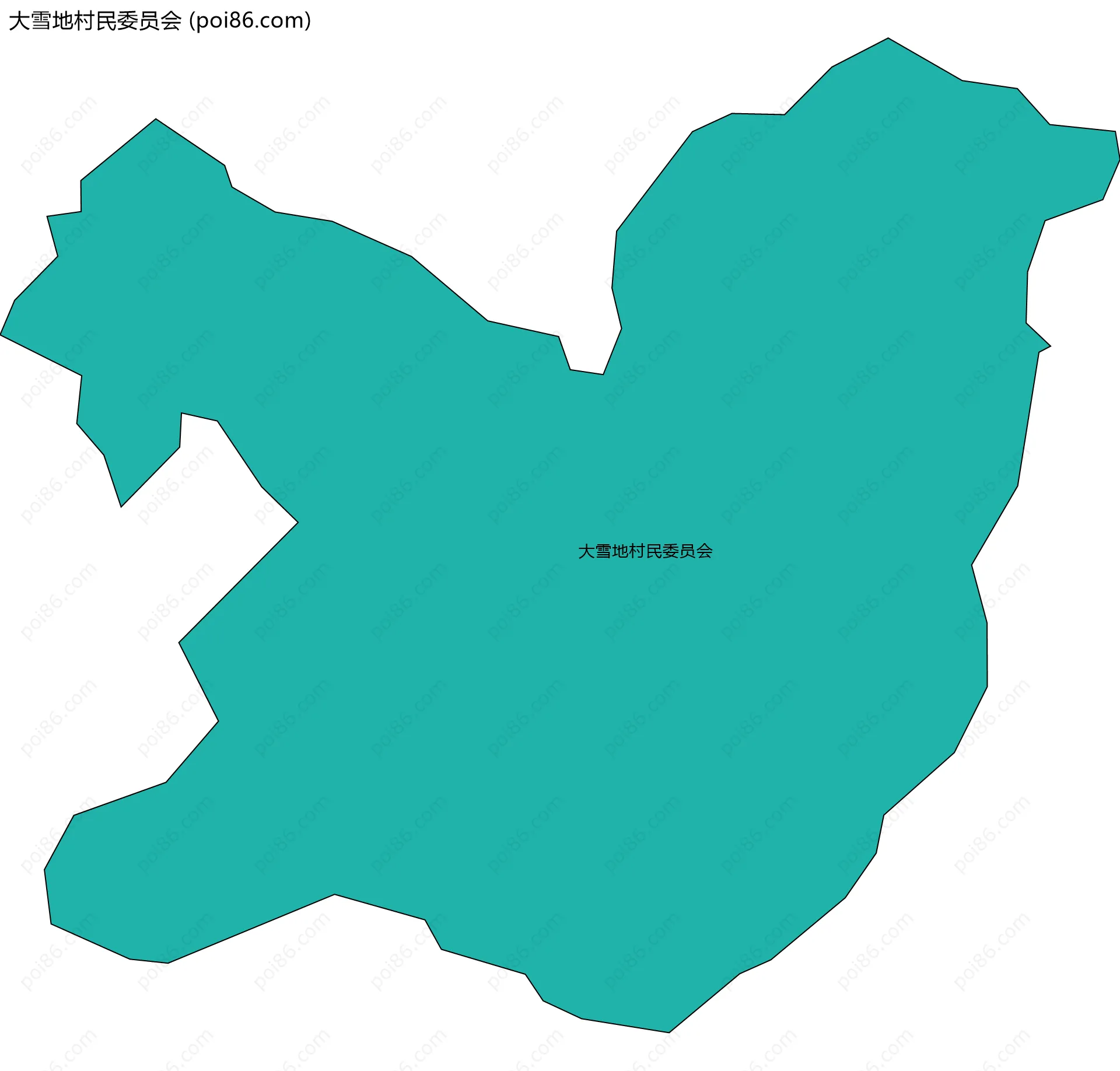 大雪地村民委员会边界地图
