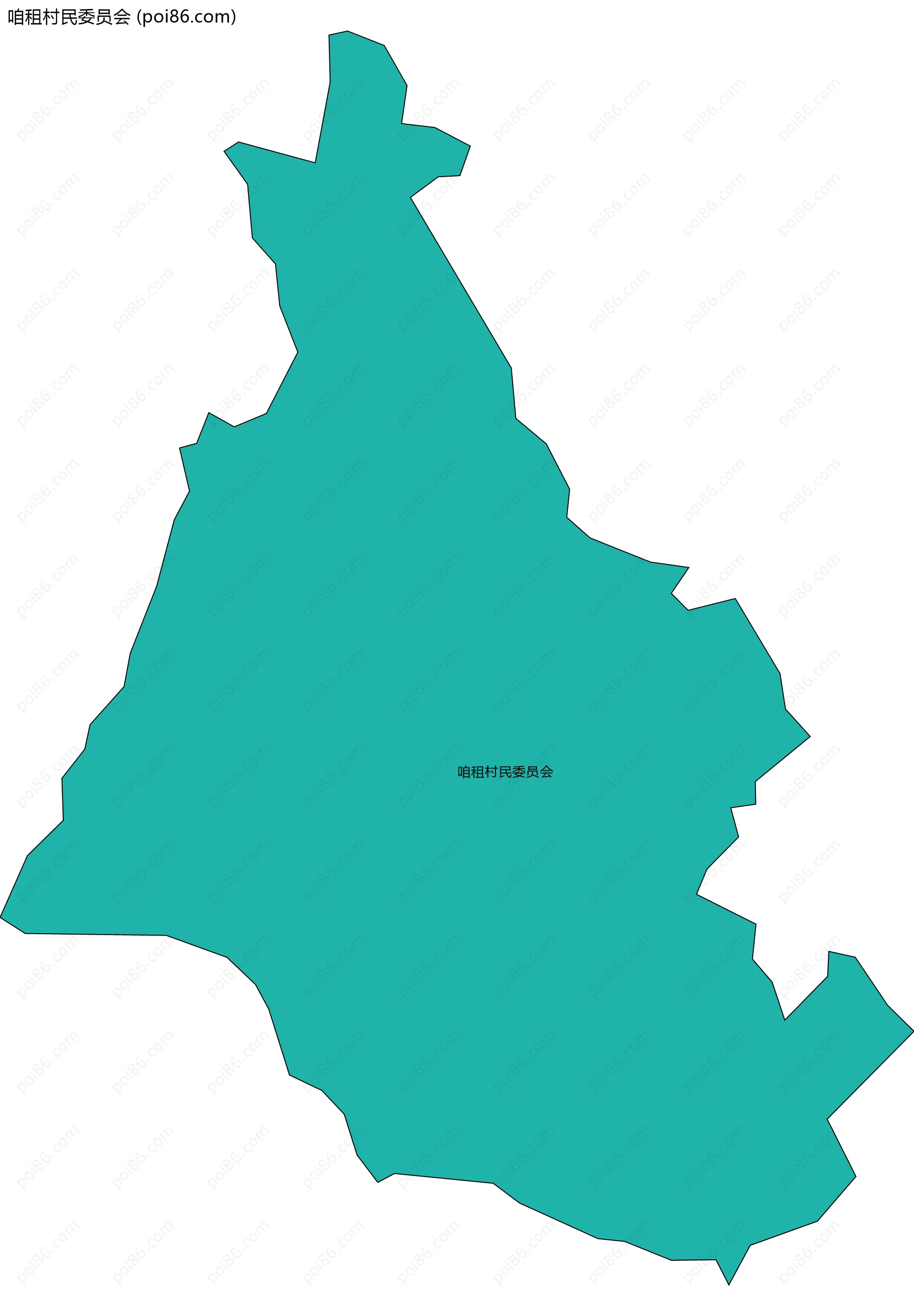 咱租村民委员会边界地图