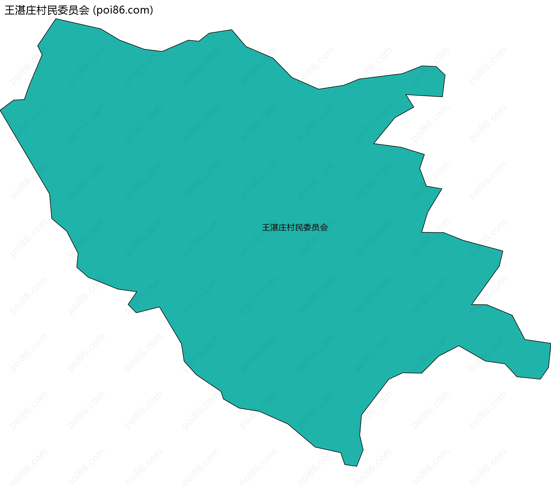 王湛庄村民委员会边界地图