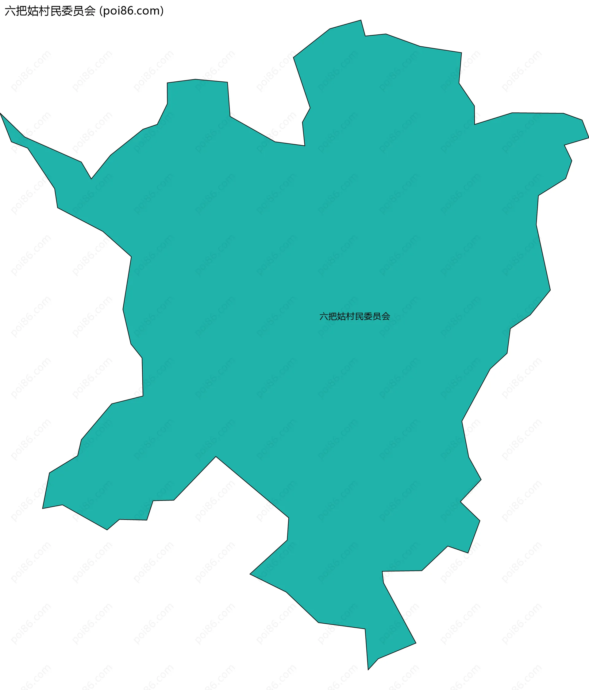 六把姑村民委员会边界地图