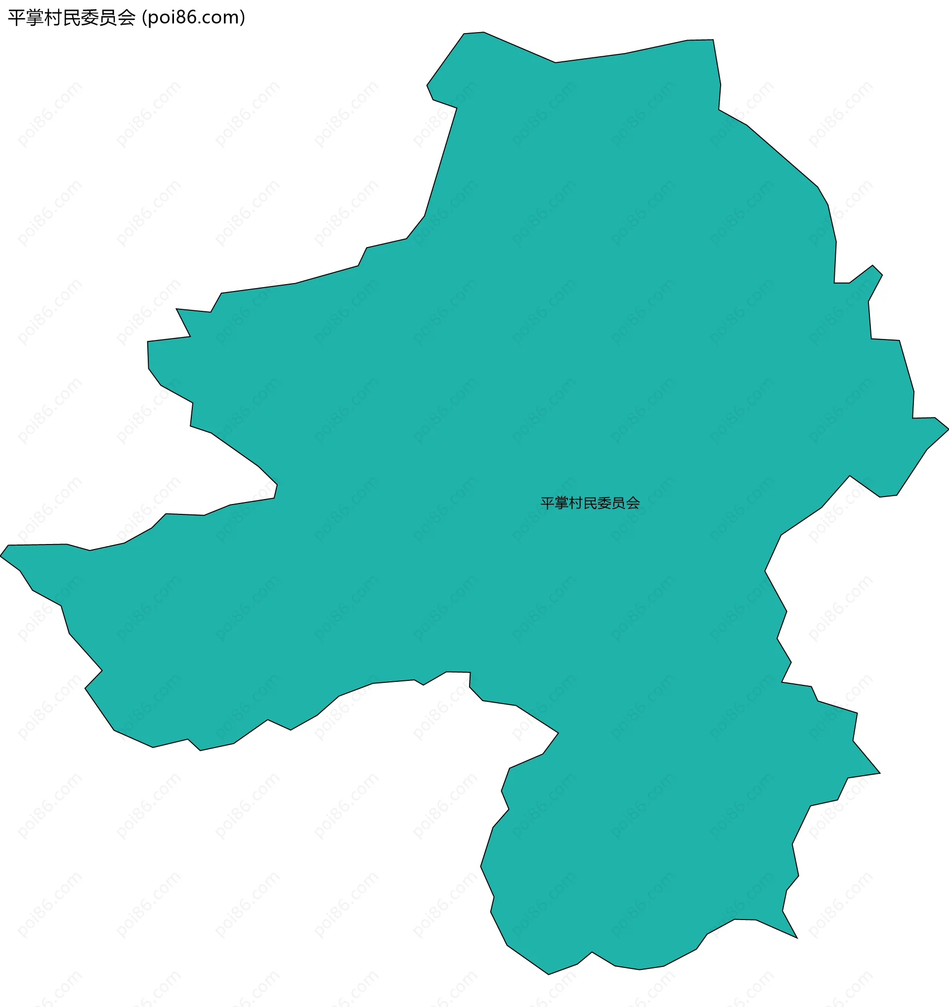 平掌村民委员会边界地图