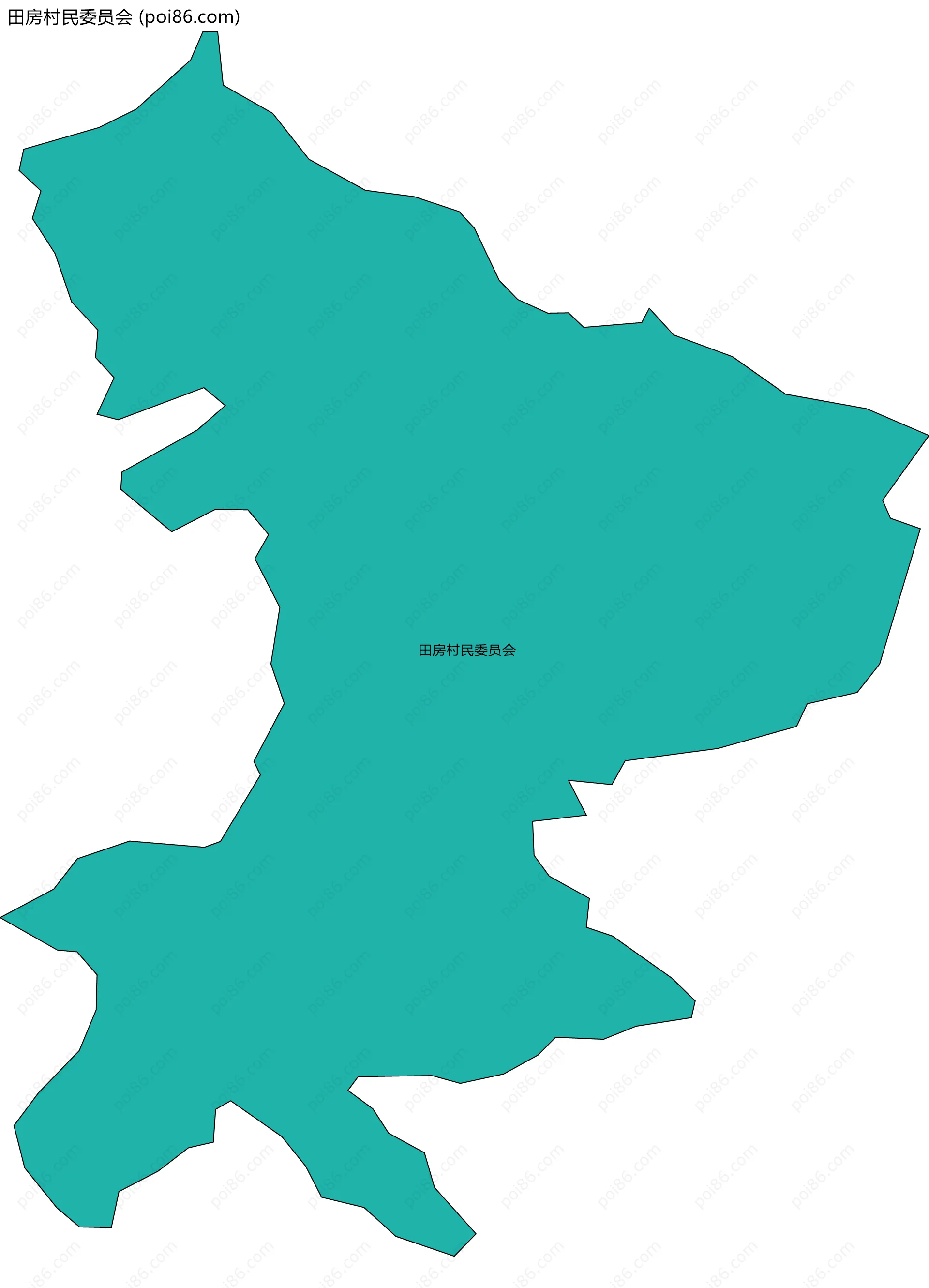 田房村民委员会边界地图