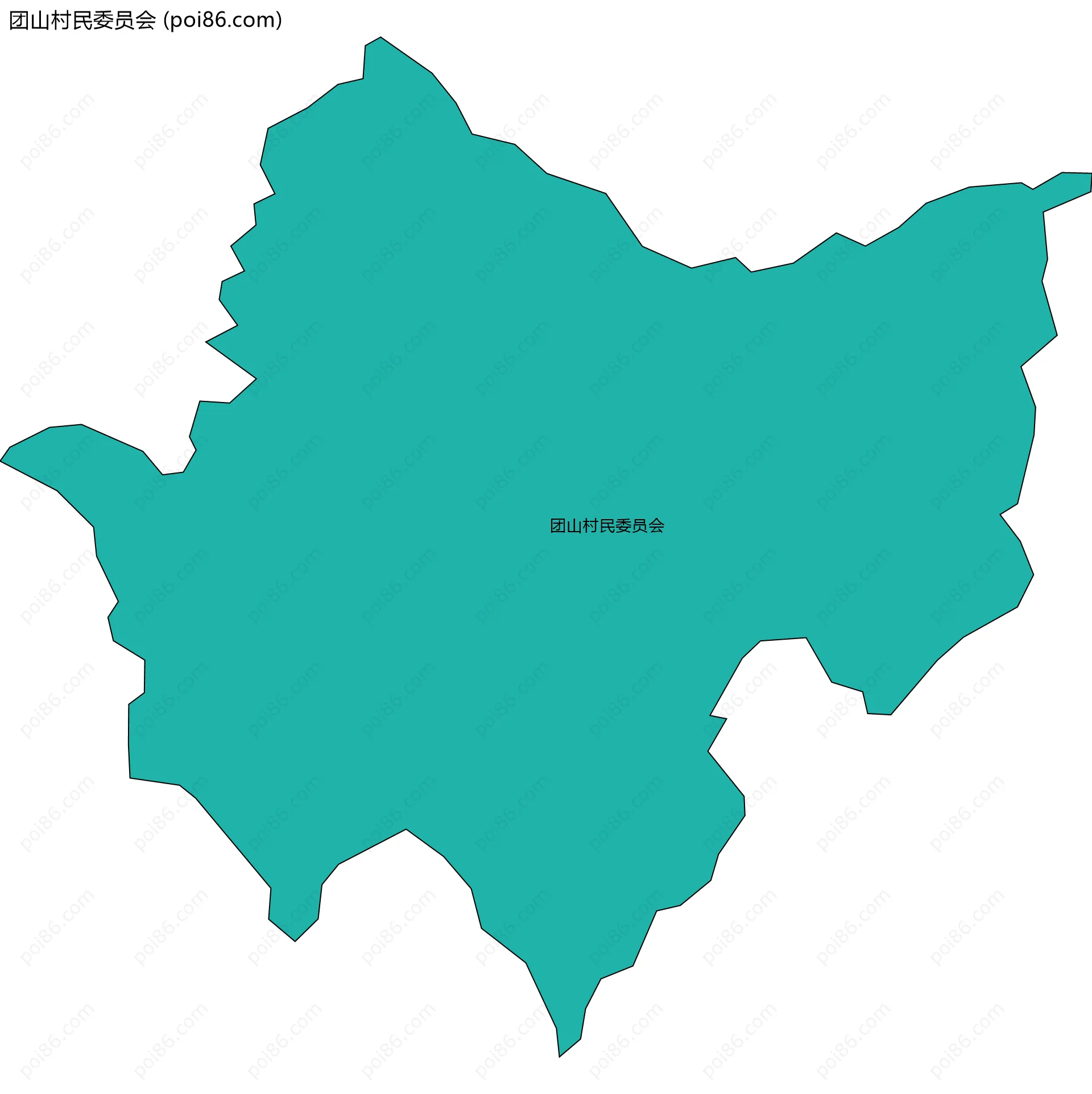 团山村民委员会边界地图