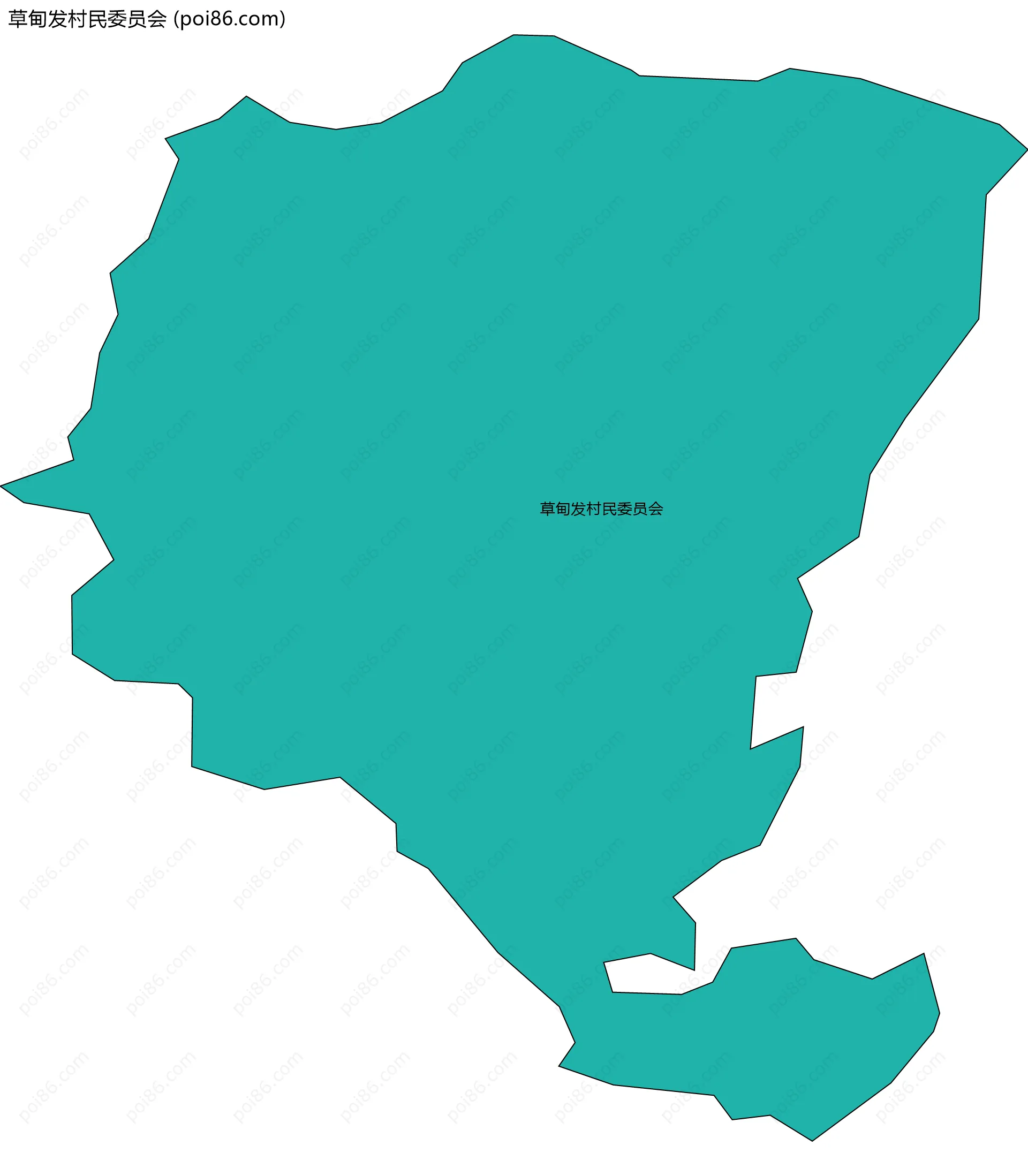 草甸发村民委员会边界地图