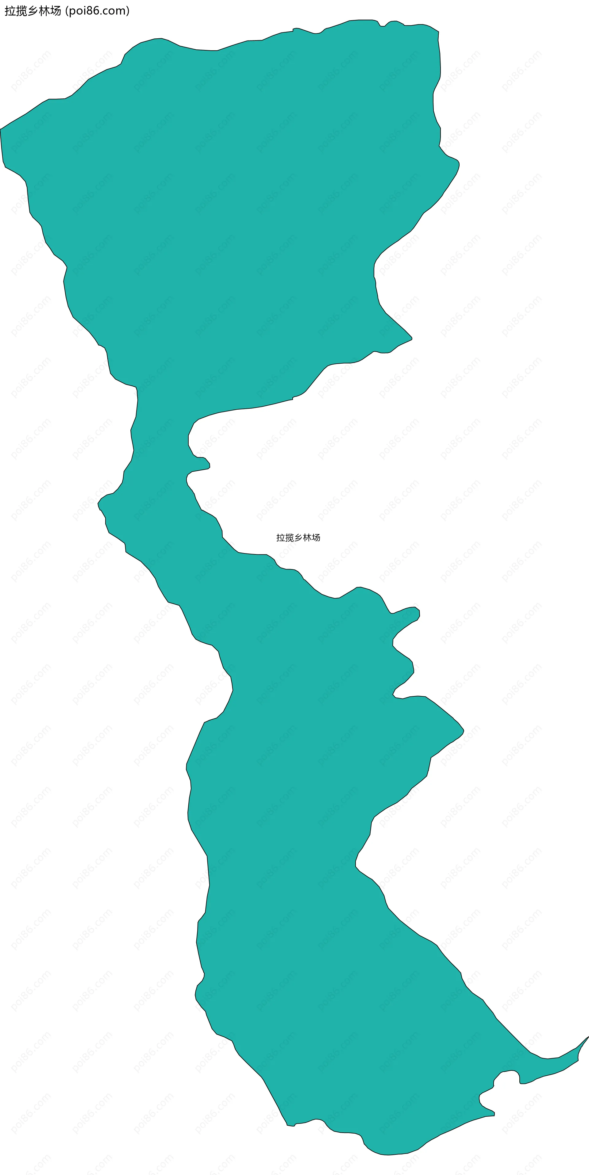 拉揽乡林场边界地图