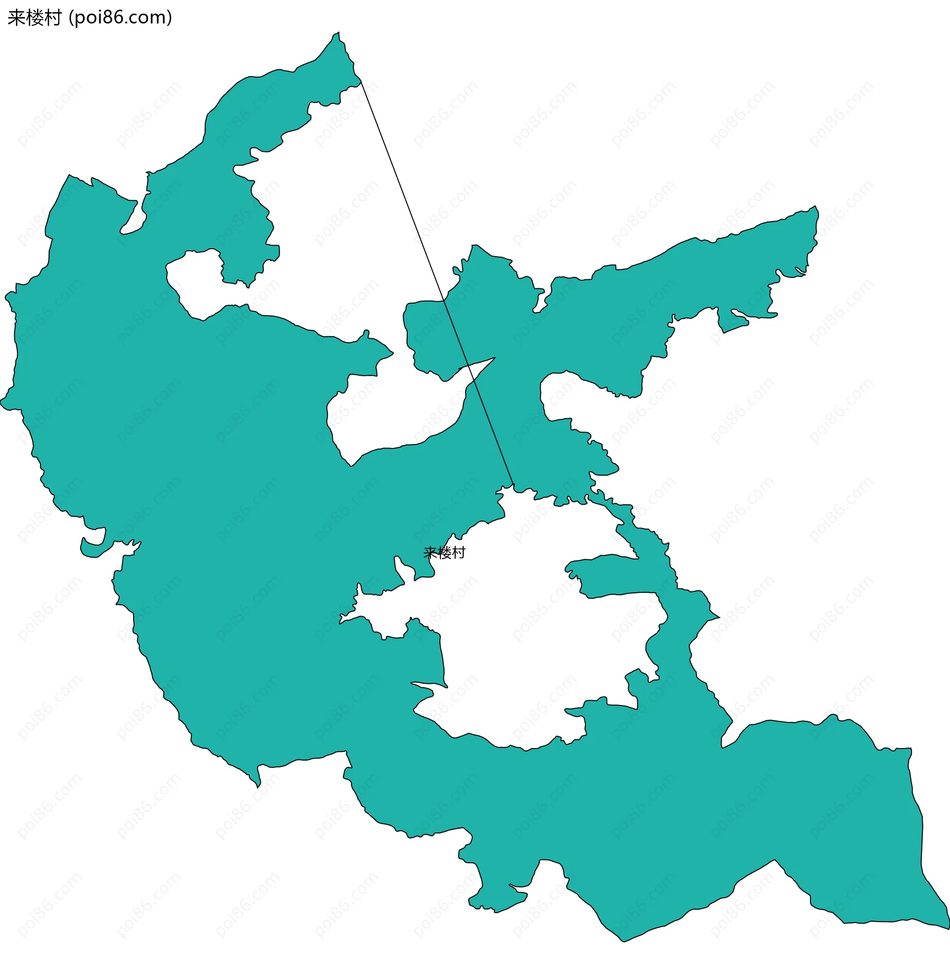 来楼村边界地图