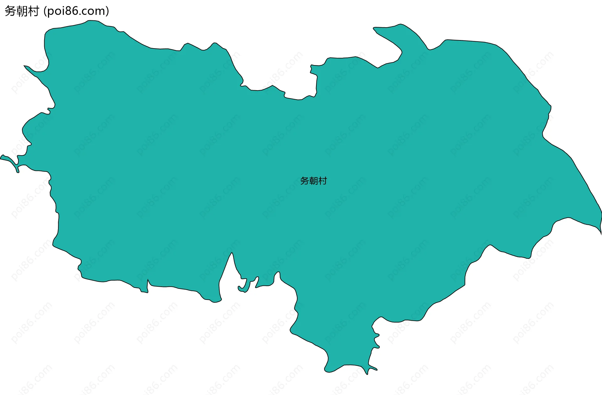 务朝村边界地图
