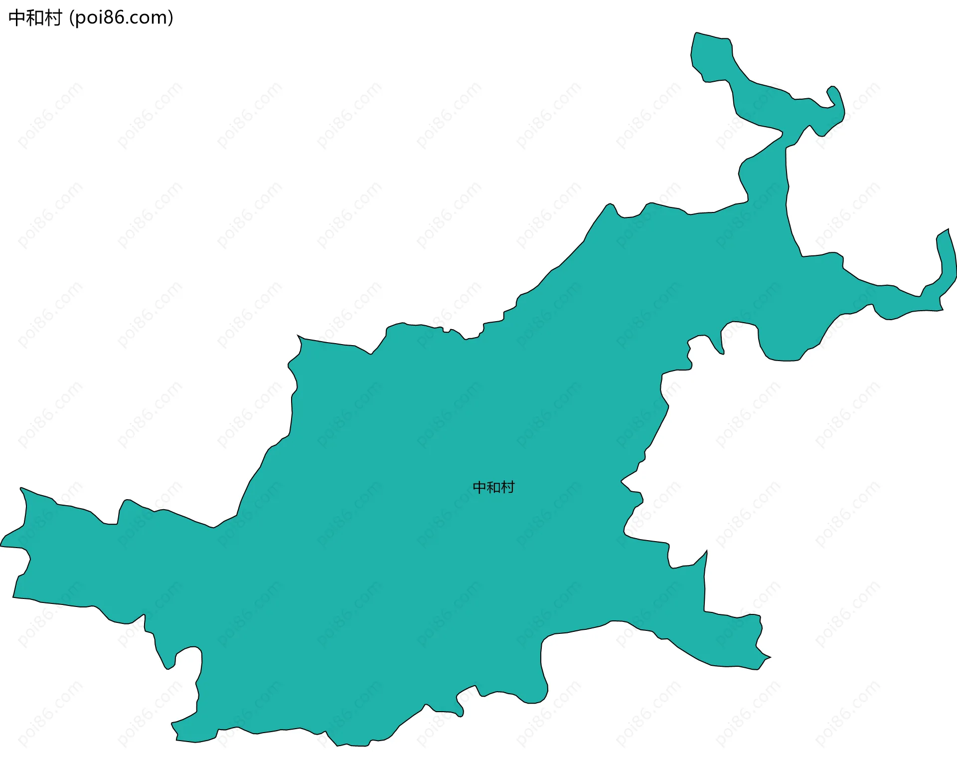 中和村边界地图