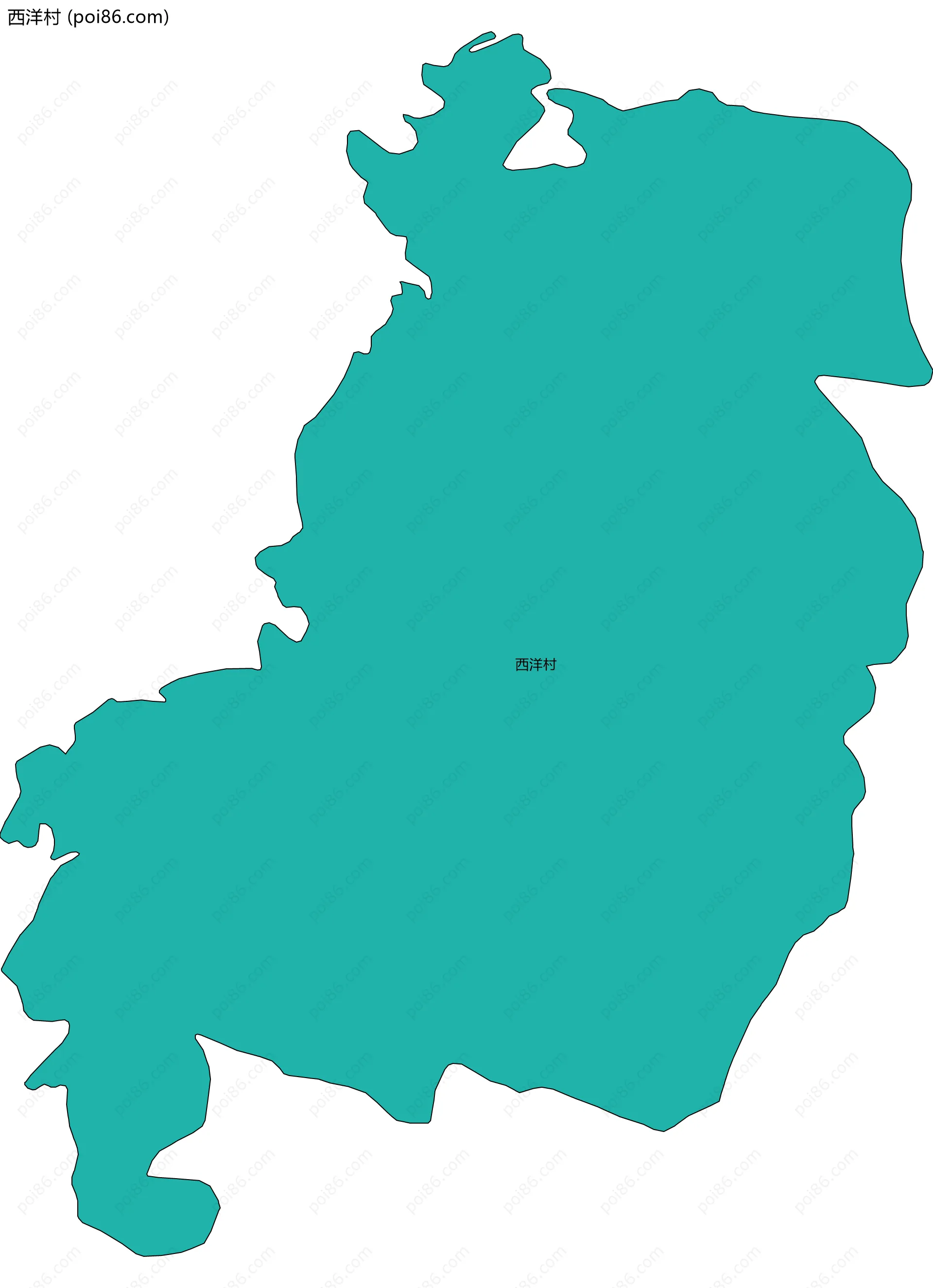 西洋村边界地图