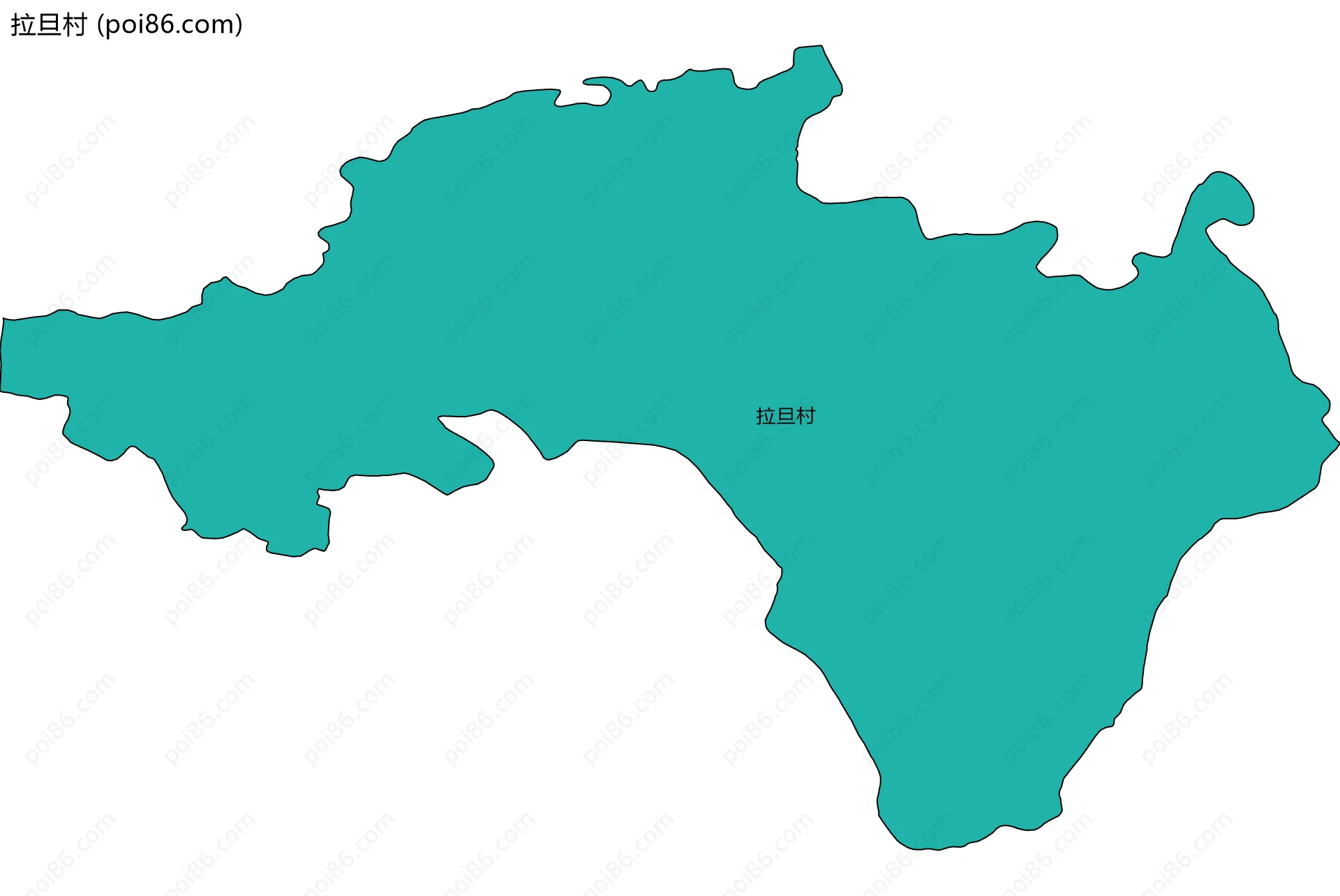 拉旦村边界地图