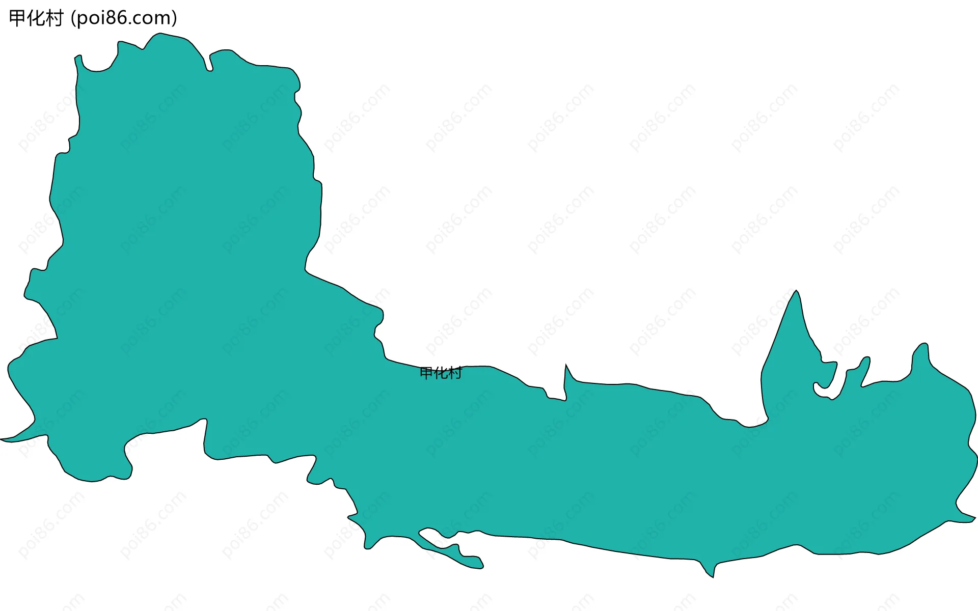 甲化村边界地图