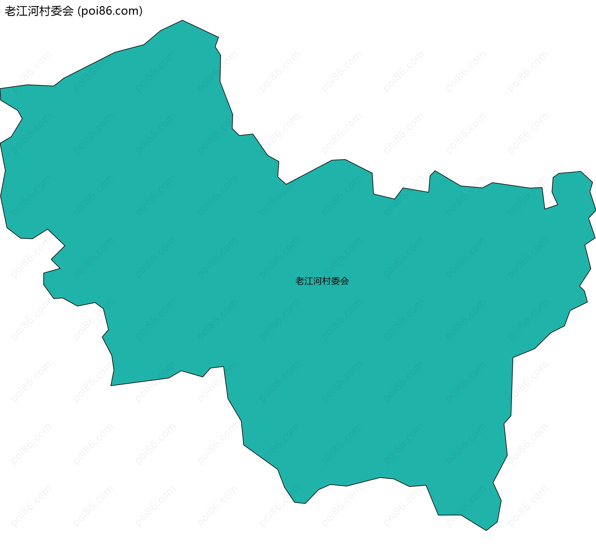 老江河村委会边界地图