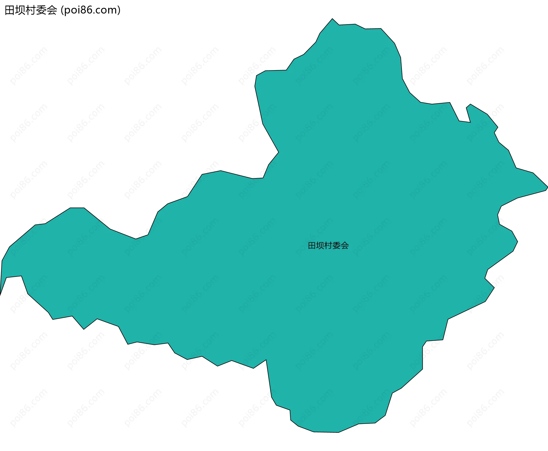 田坝村委会边界地图