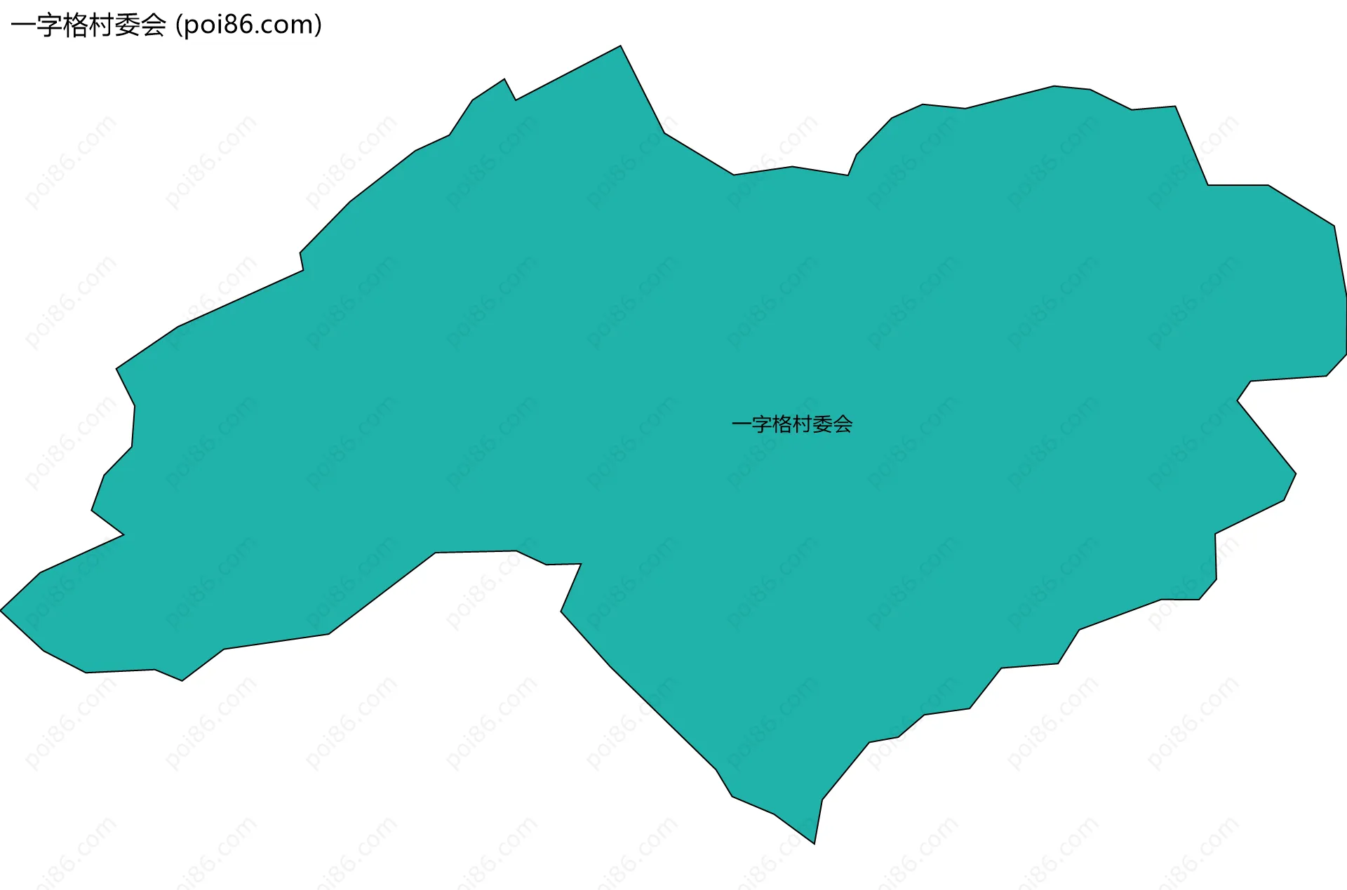 一字格村委会边界地图