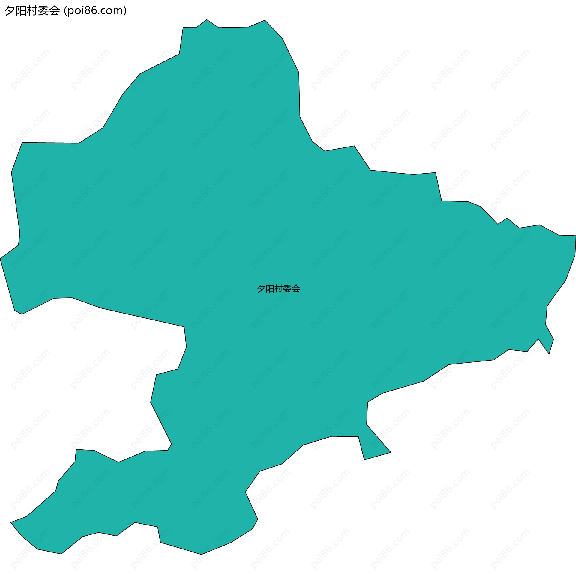 夕阳村委会边界地图