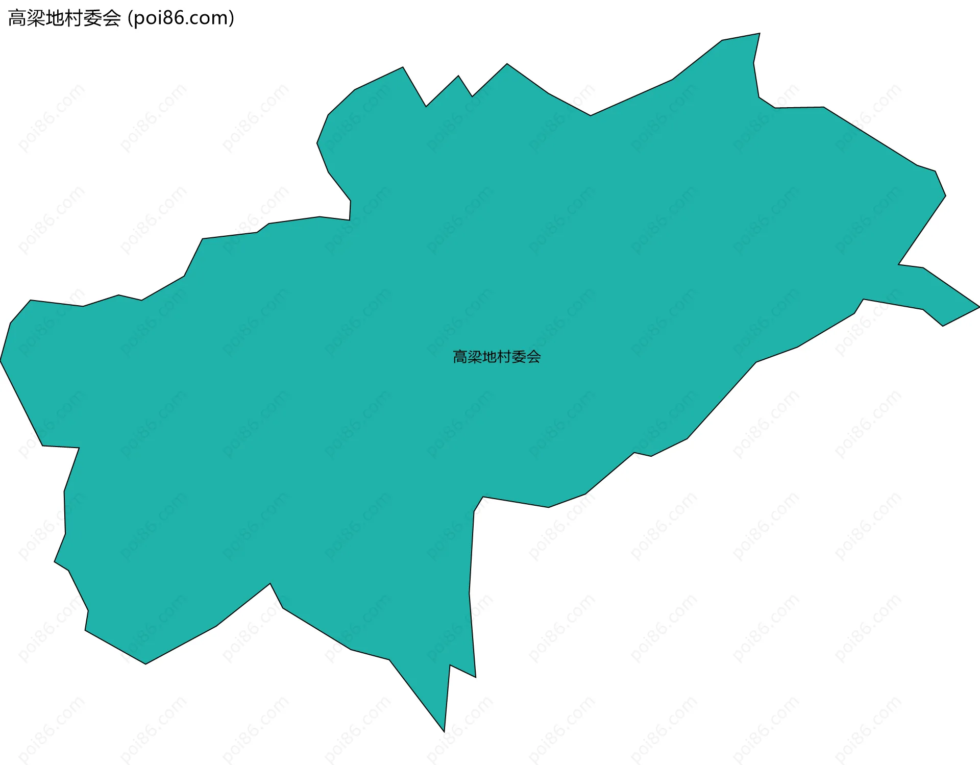 高梁地村委会边界地图