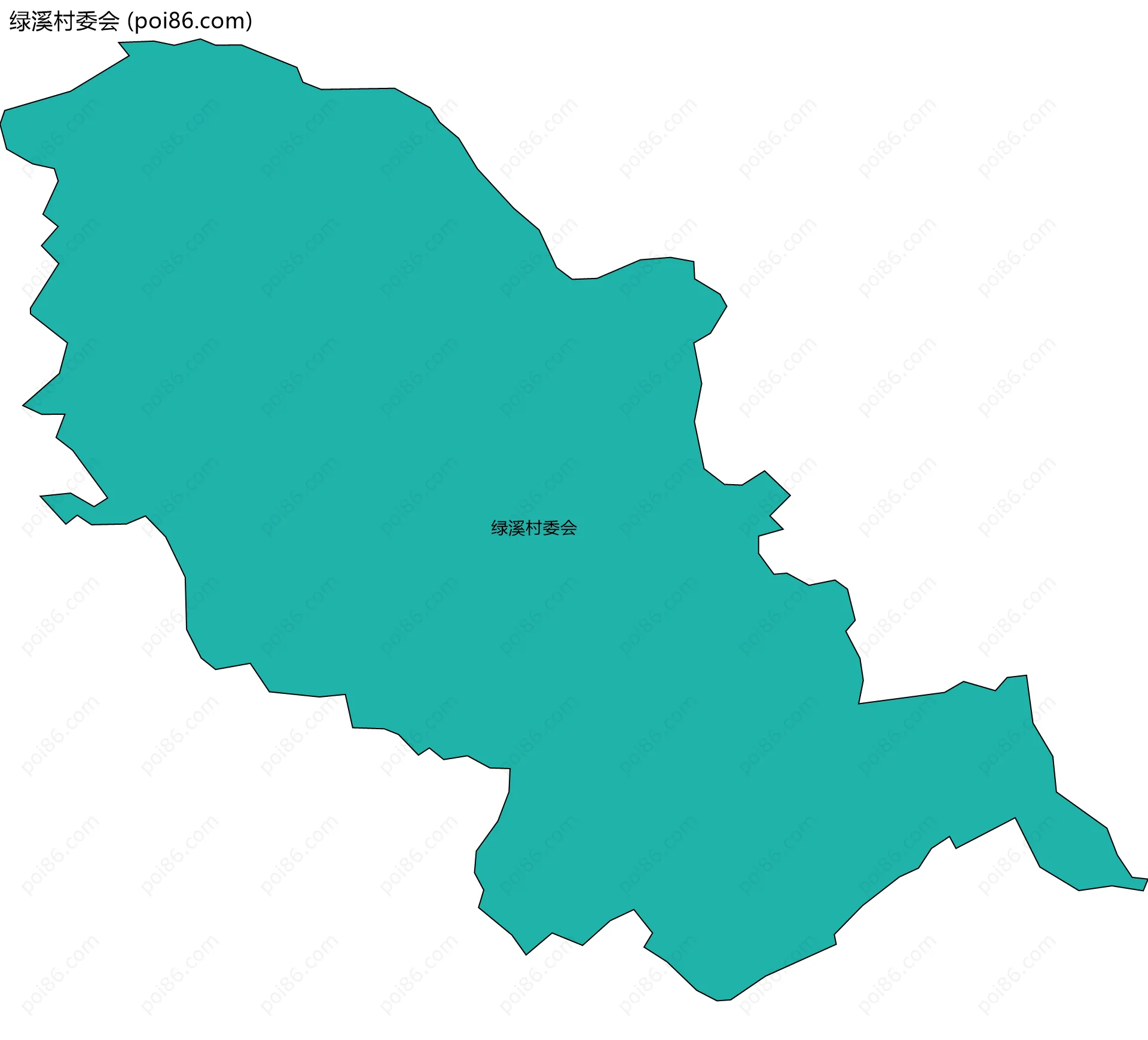 绿溪村委会边界地图