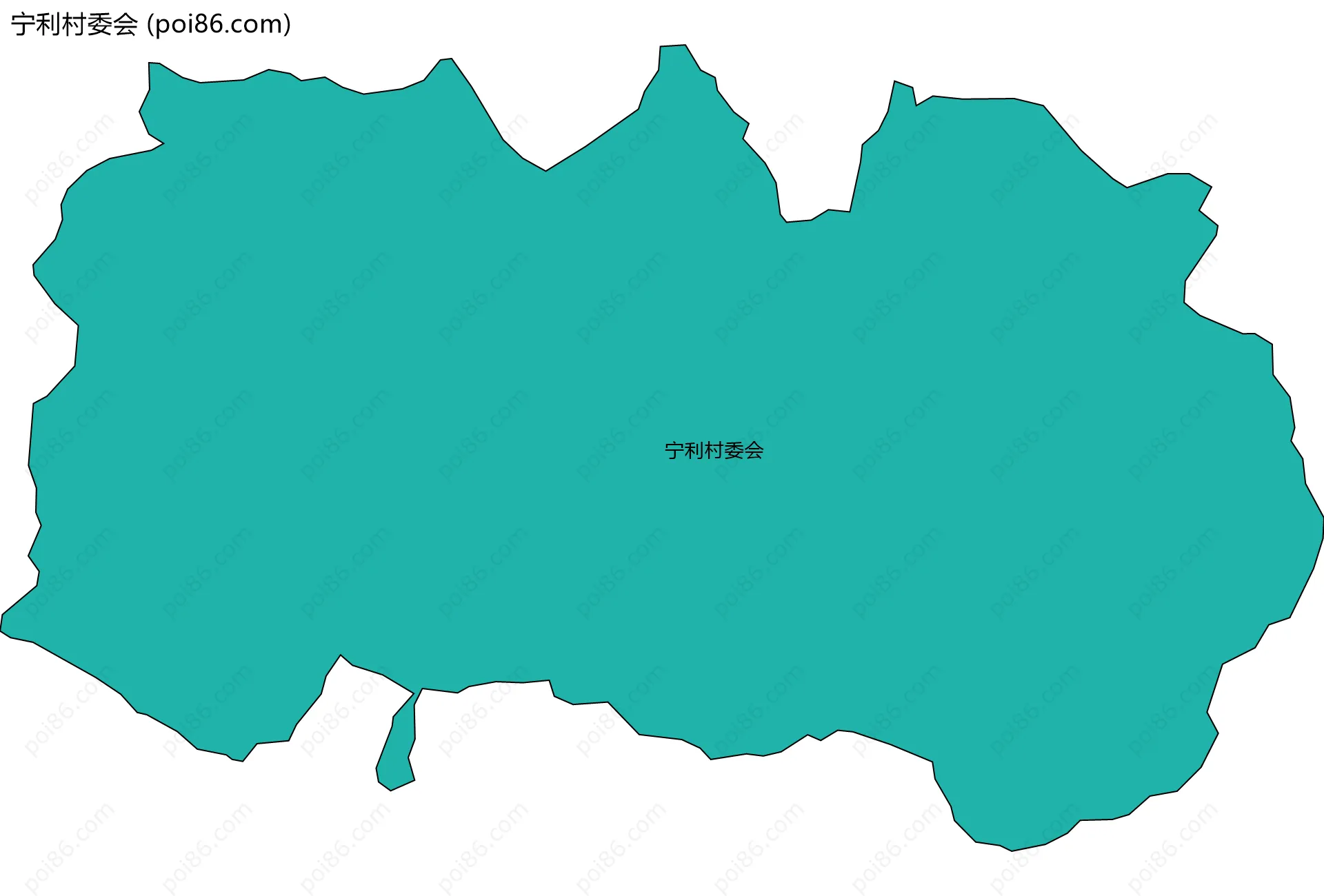 宁利村委会边界地图