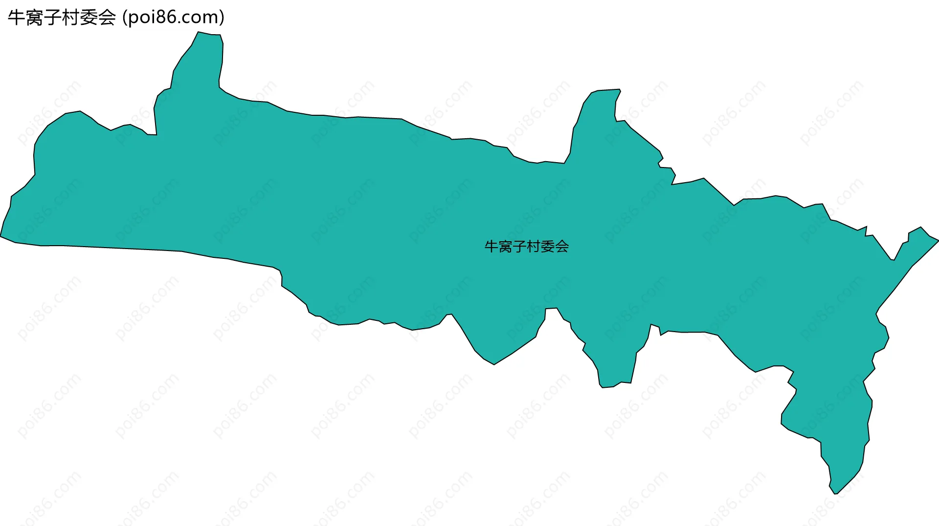 牛窝子村委会边界地图