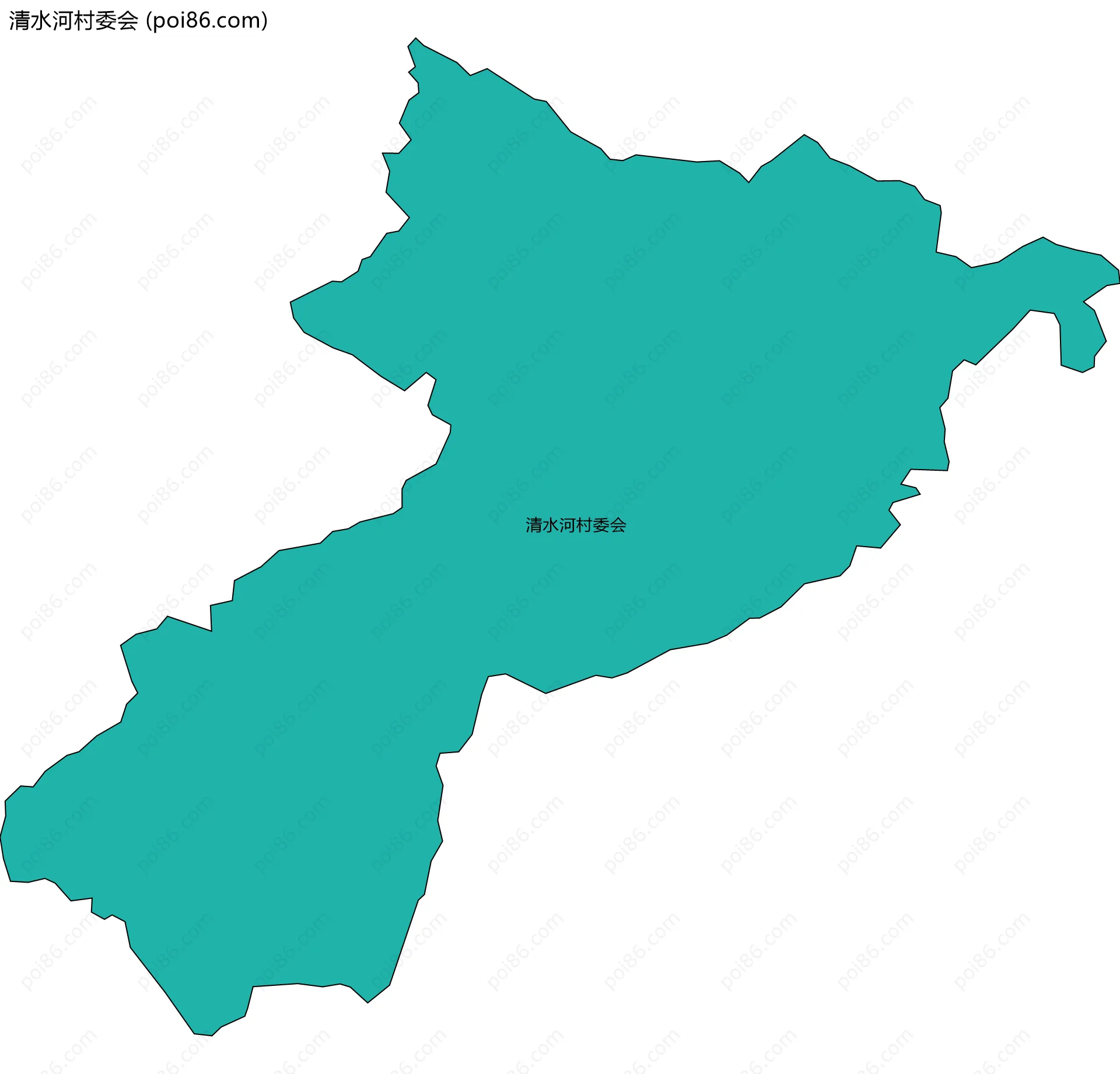 清水河村委会边界地图