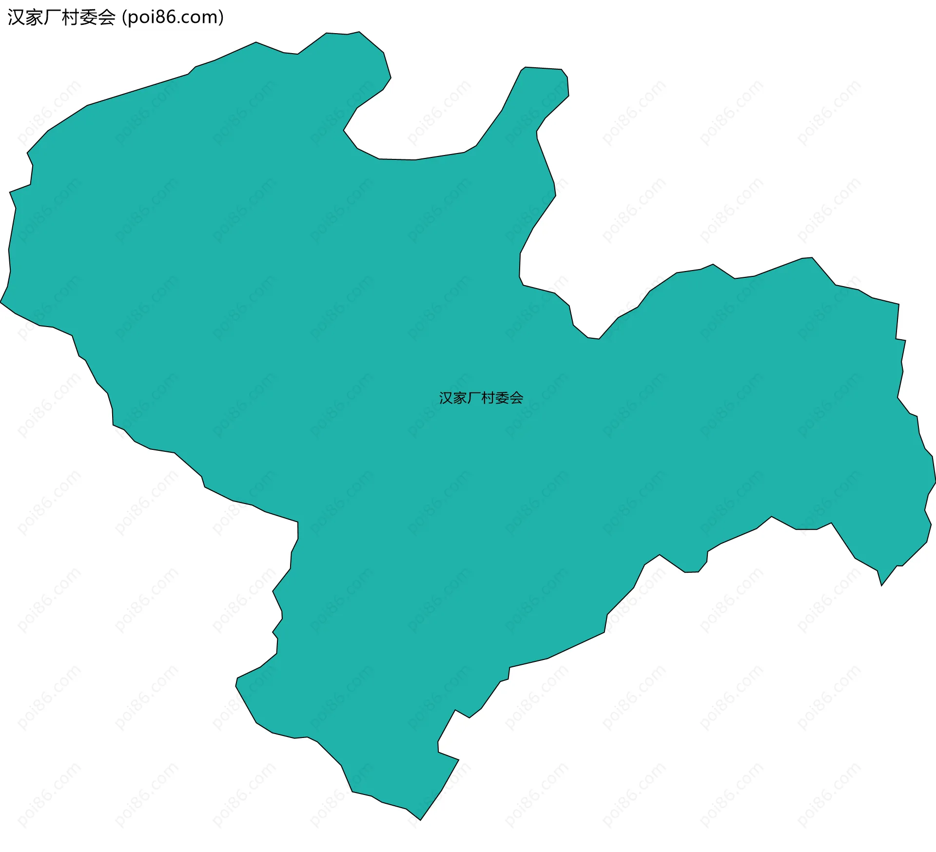 汉家厂村委会边界地图