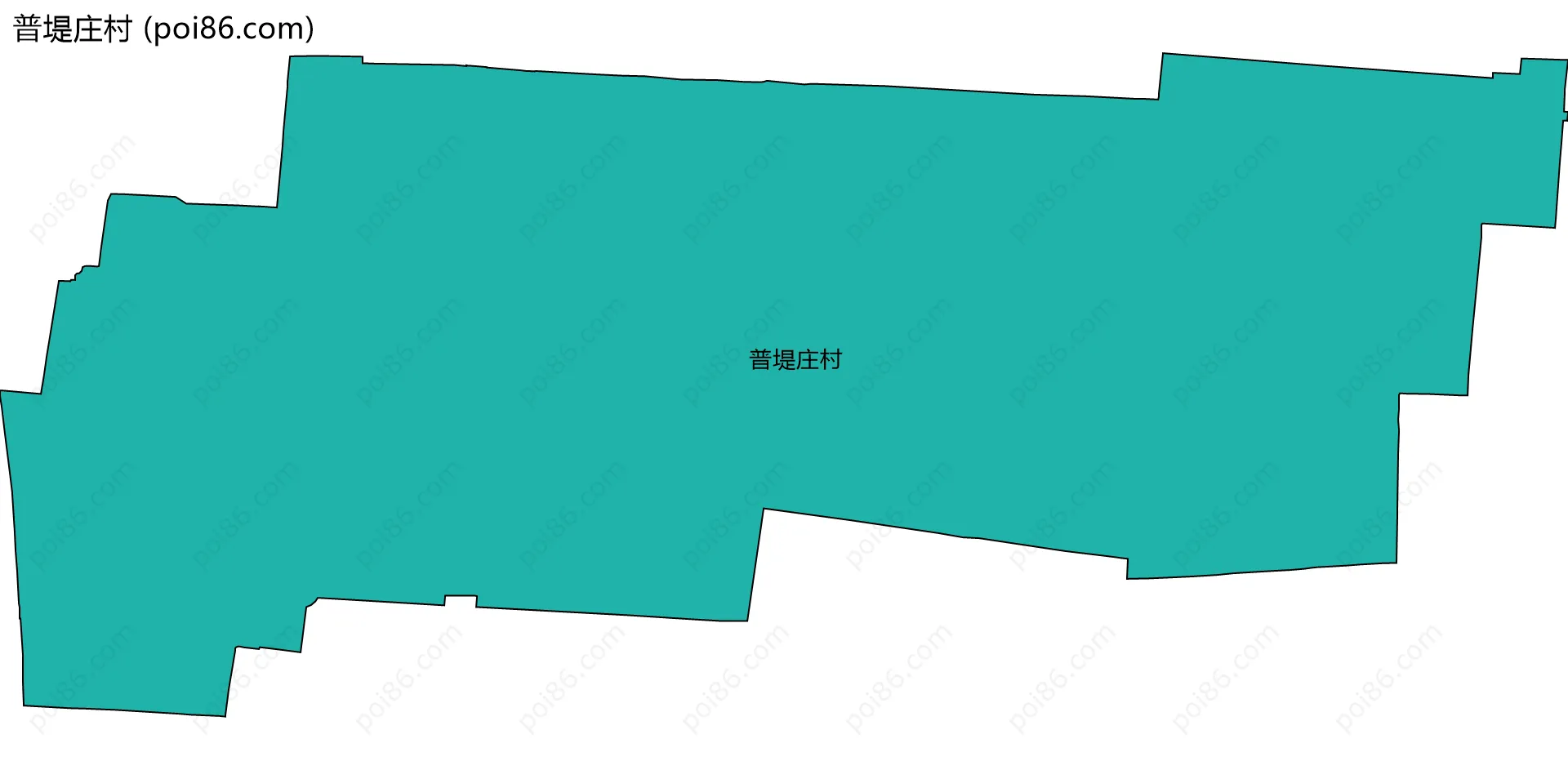普堤庄村边界地图