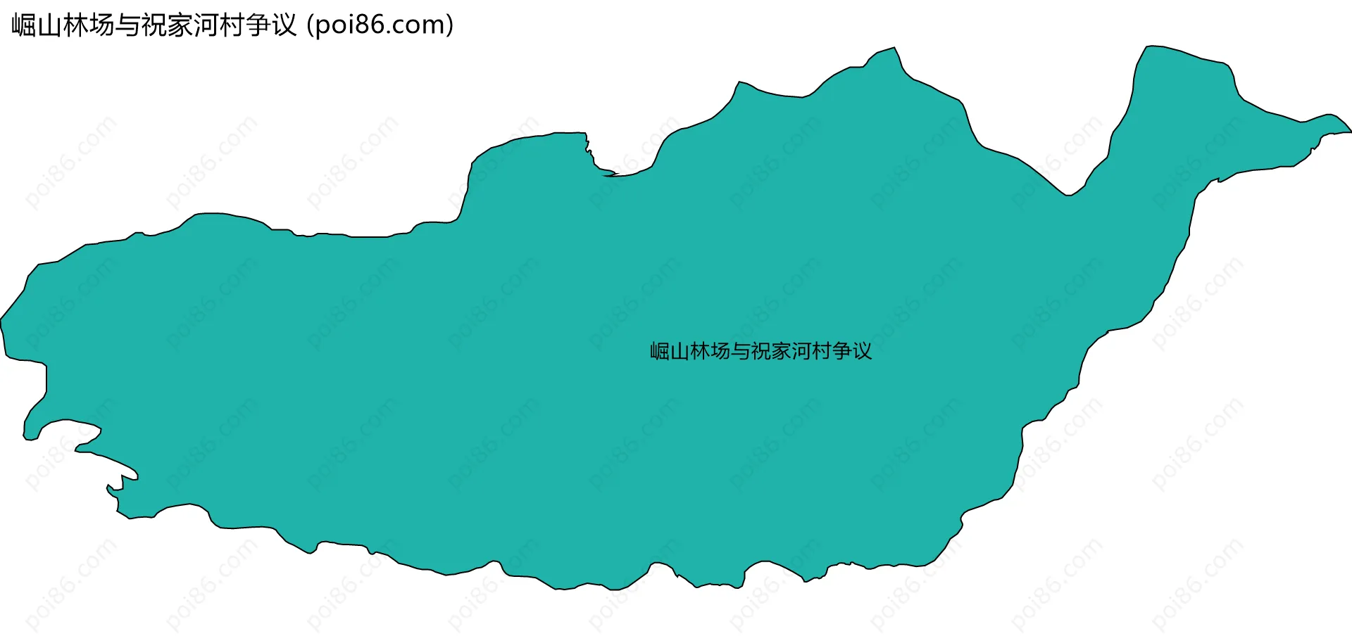 崛山林场与祝家河村争议边界地图