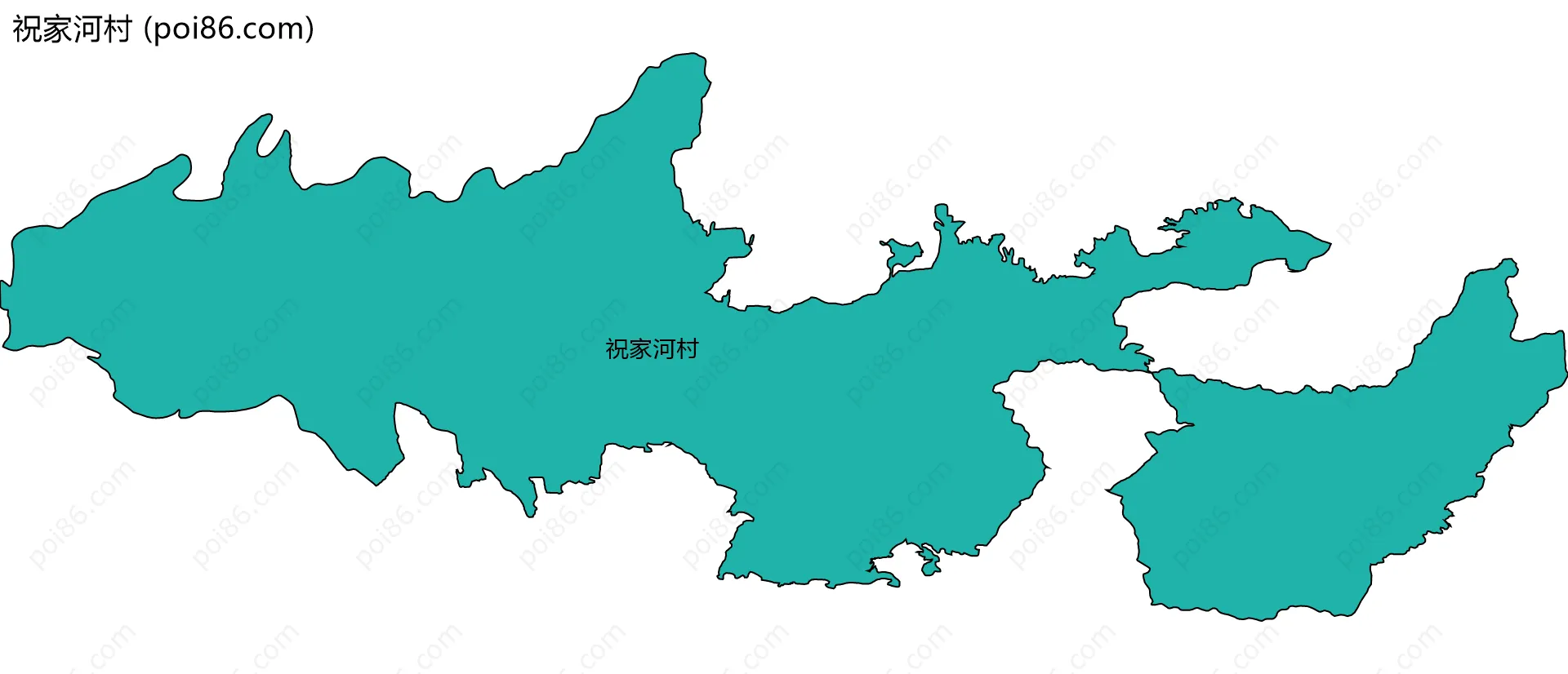 祝家河村边界地图