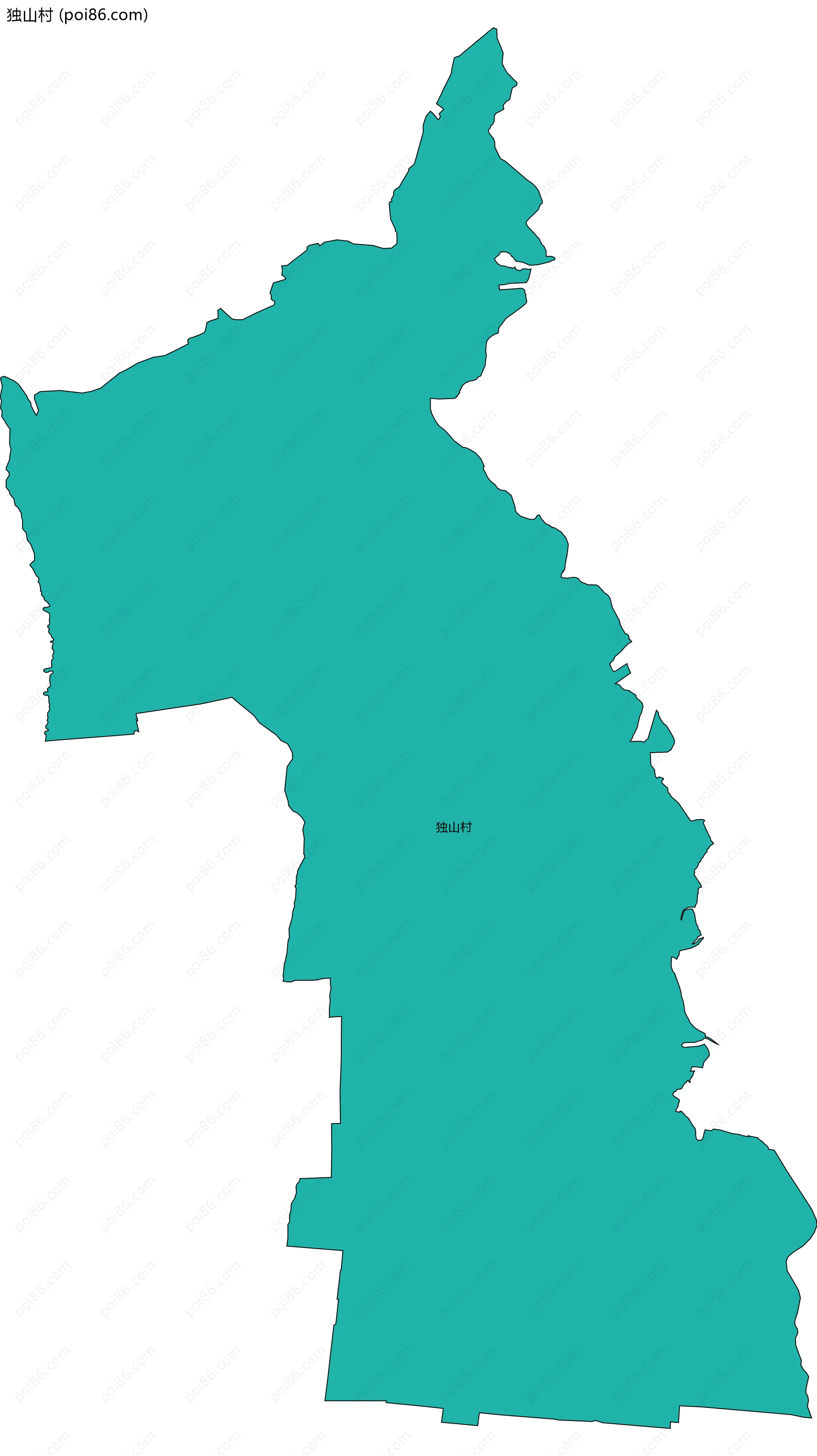 独山村边界地图