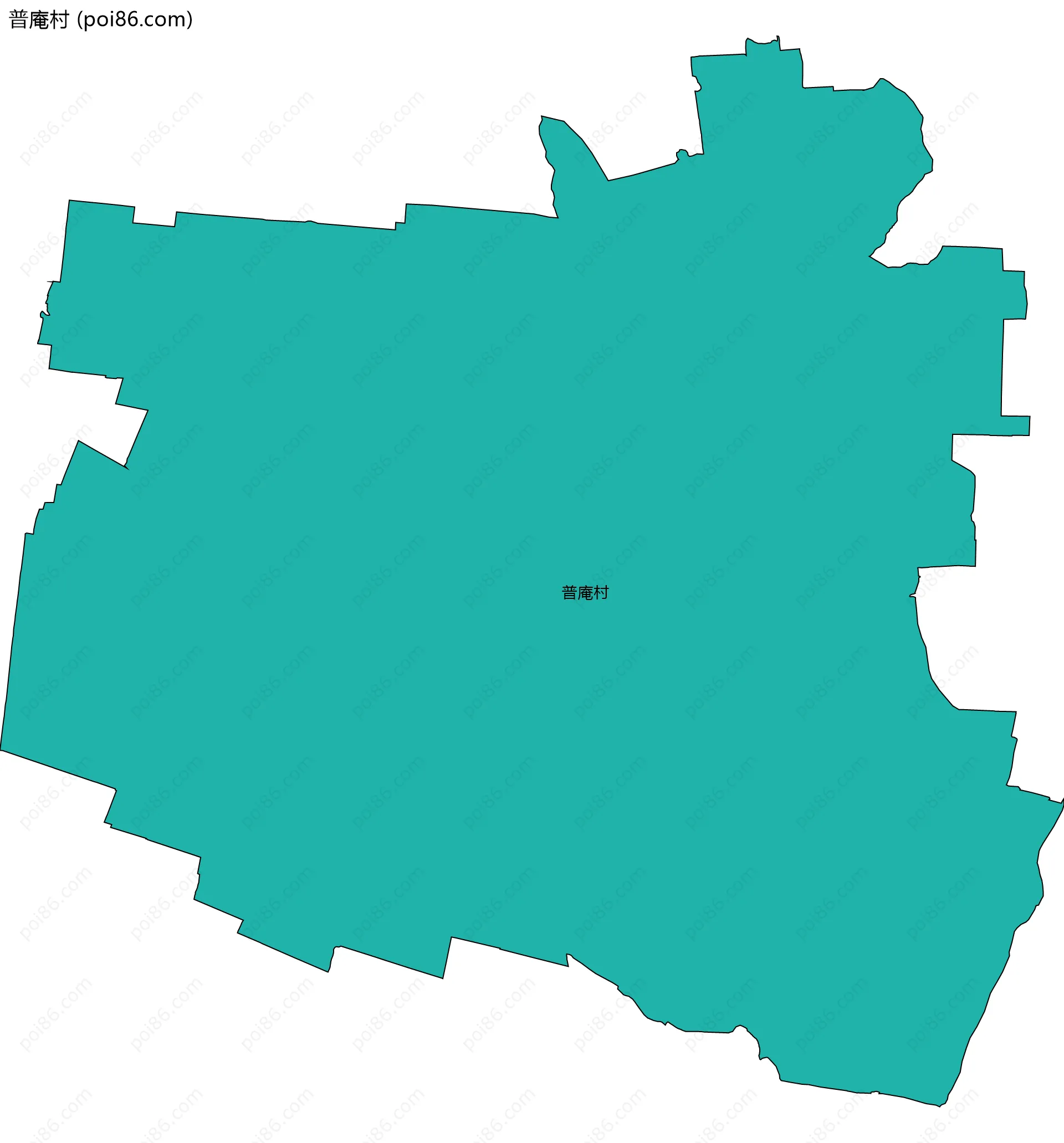 普庵村边界地图