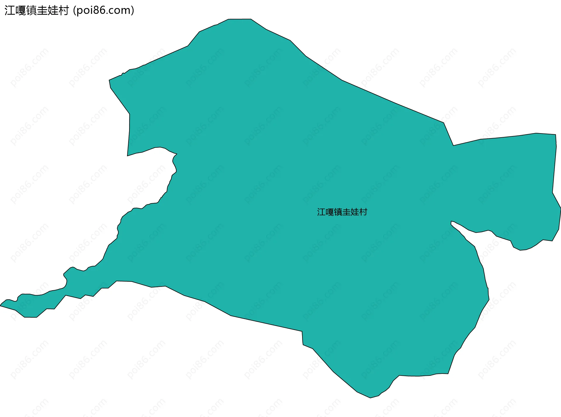 江嘎镇圭娃村边界地图