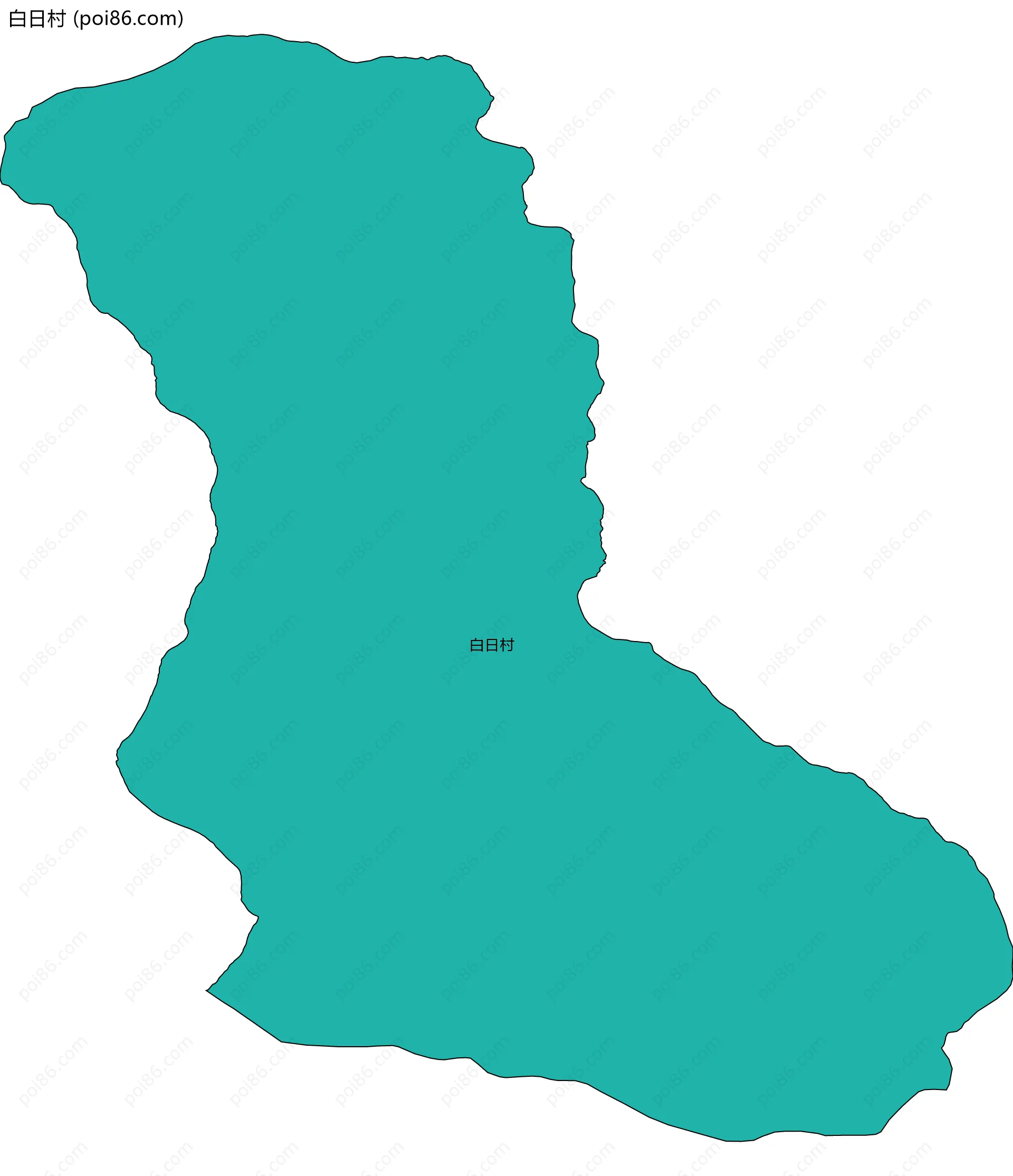 白日村边界地图