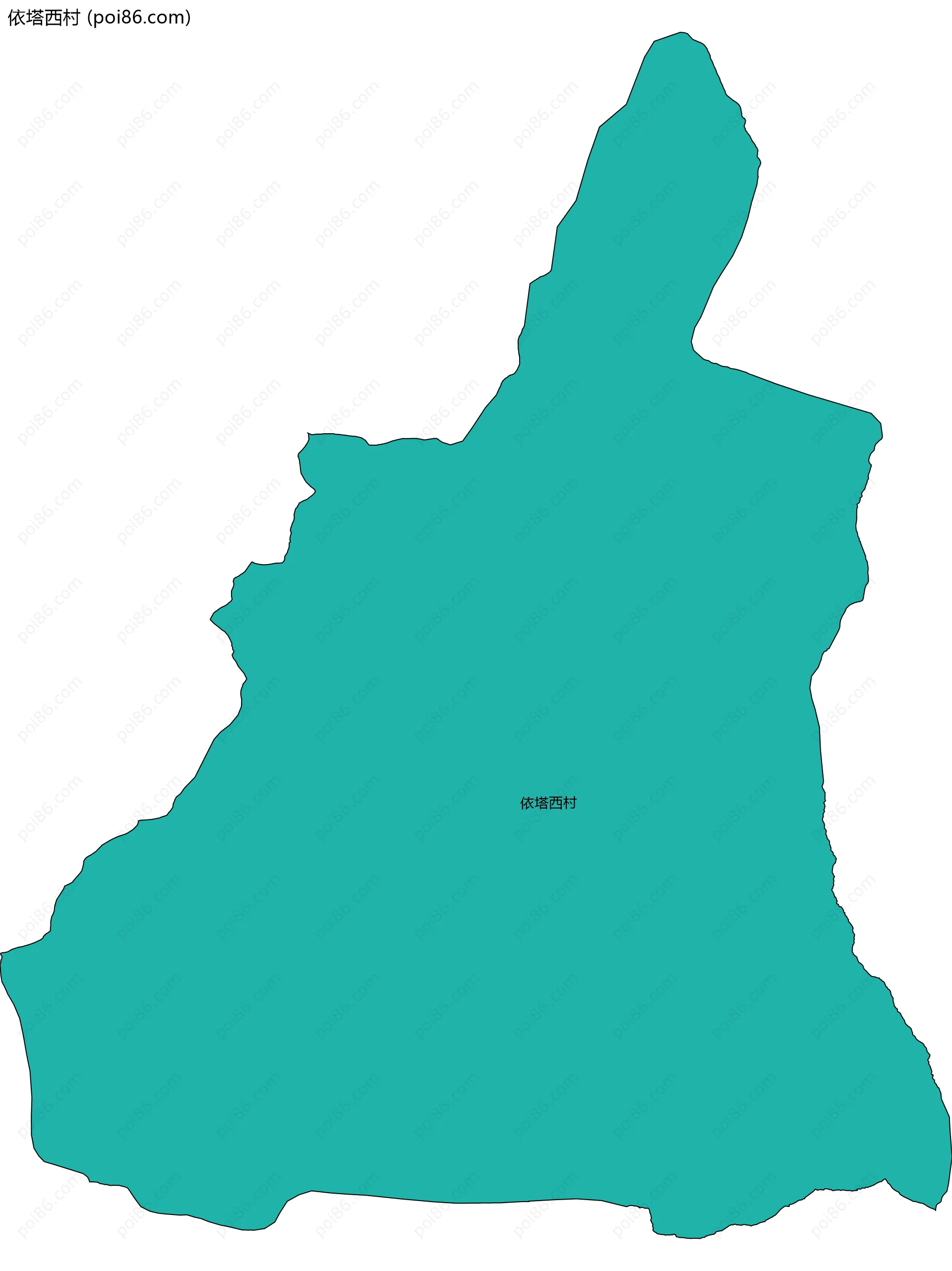 依塔西村边界地图