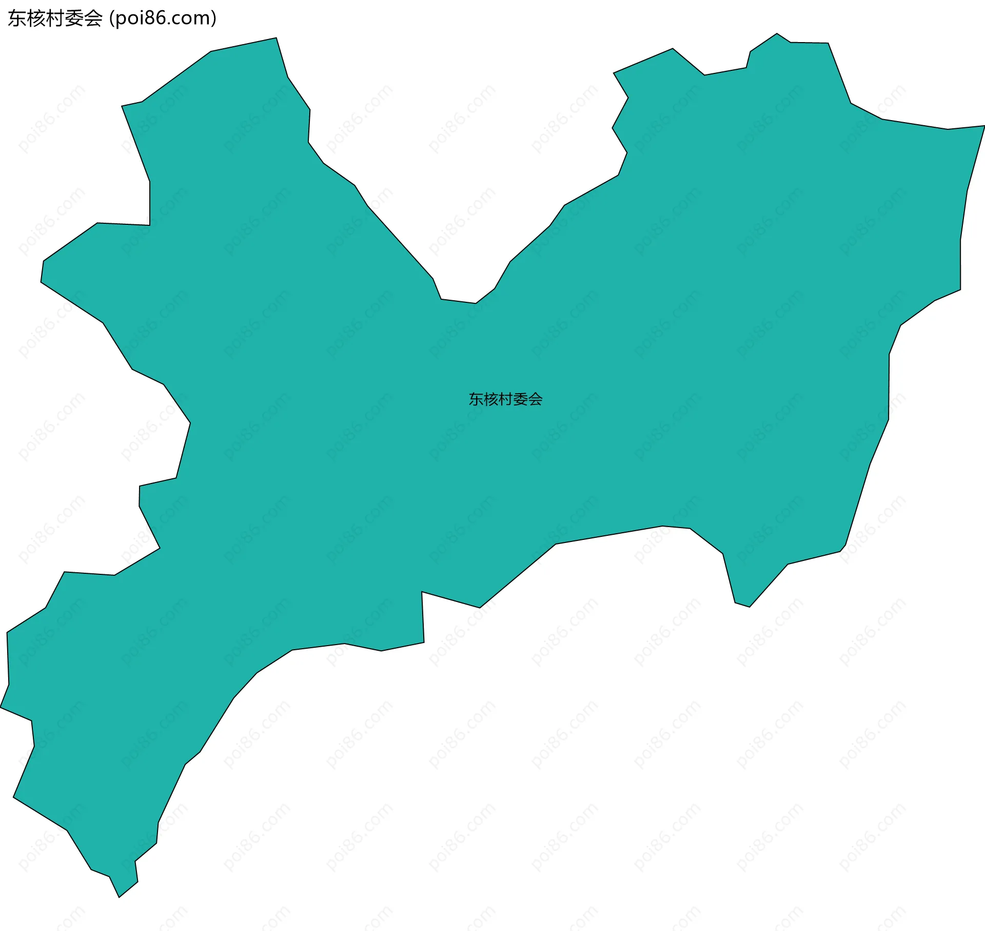 东核村委会边界地图