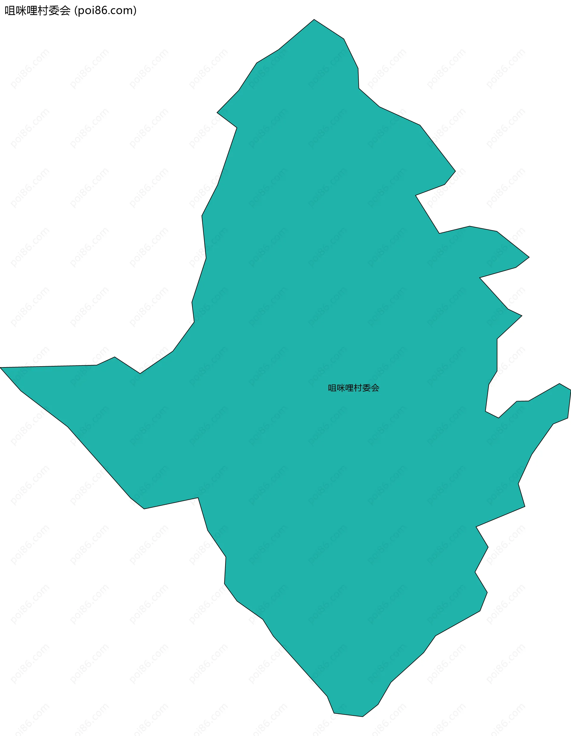咀咪哩村委会边界地图