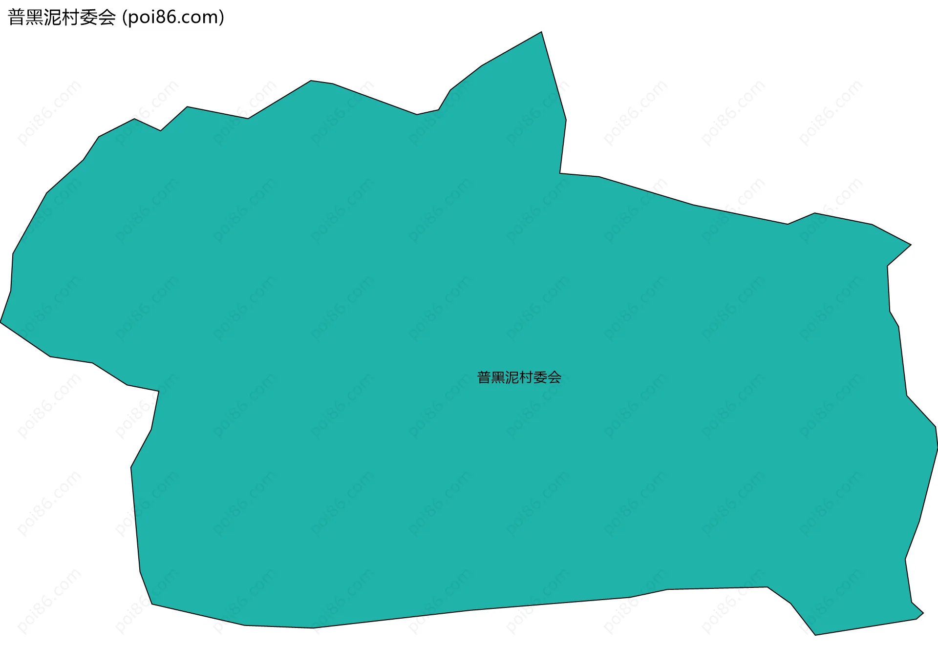 普黑泥村委会边界地图