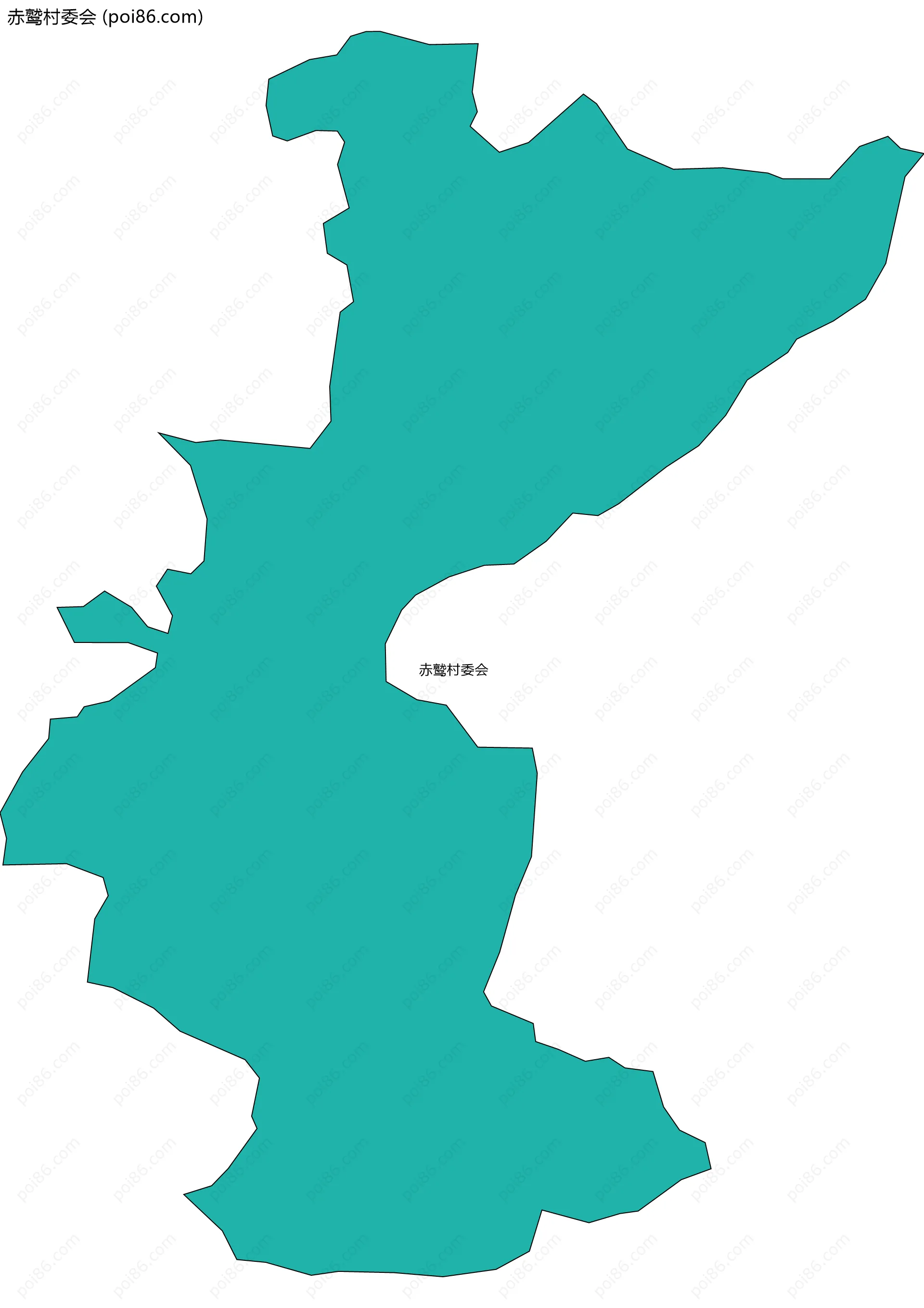 赤鹫村委会边界地图