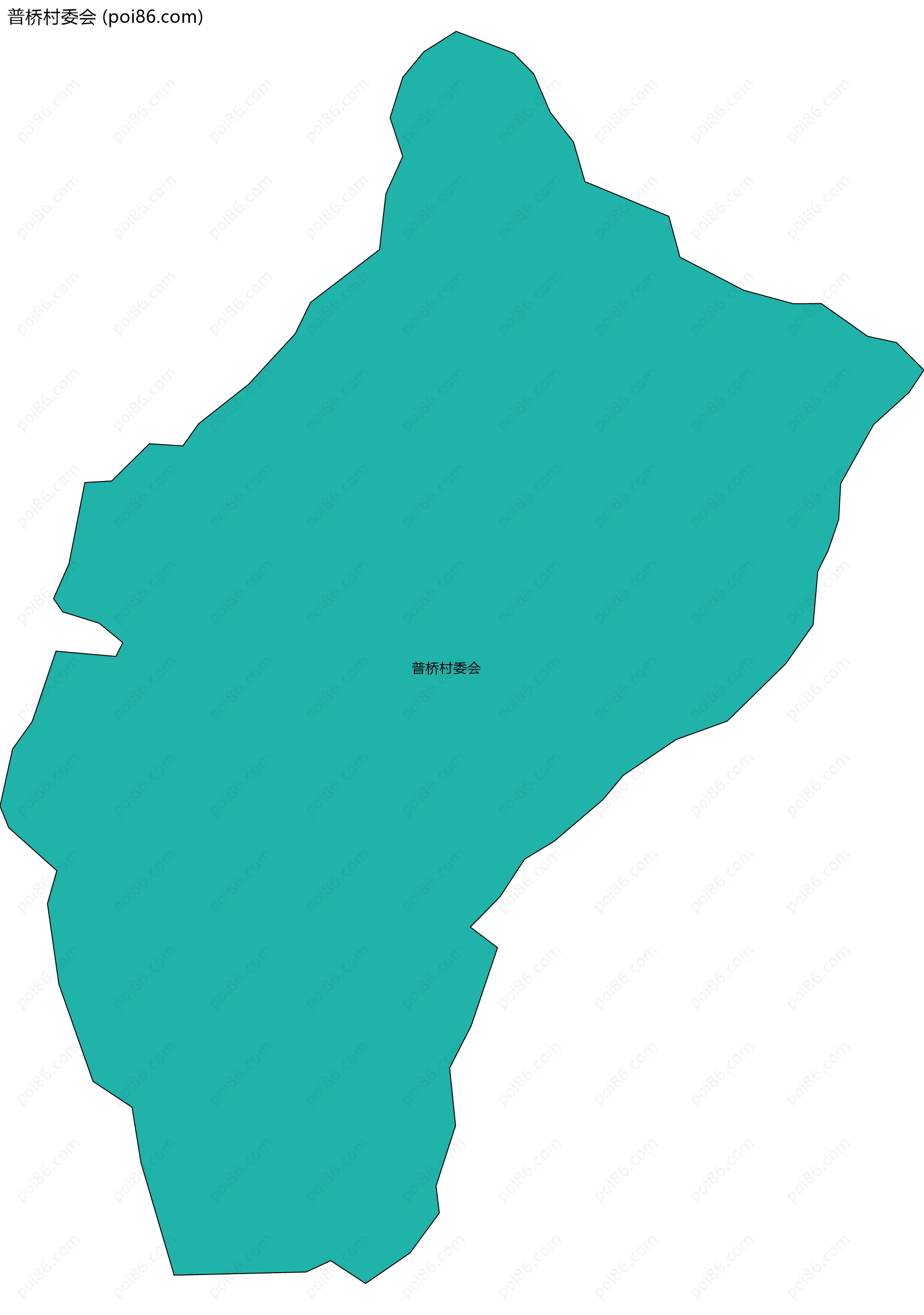 普桥村委会边界地图