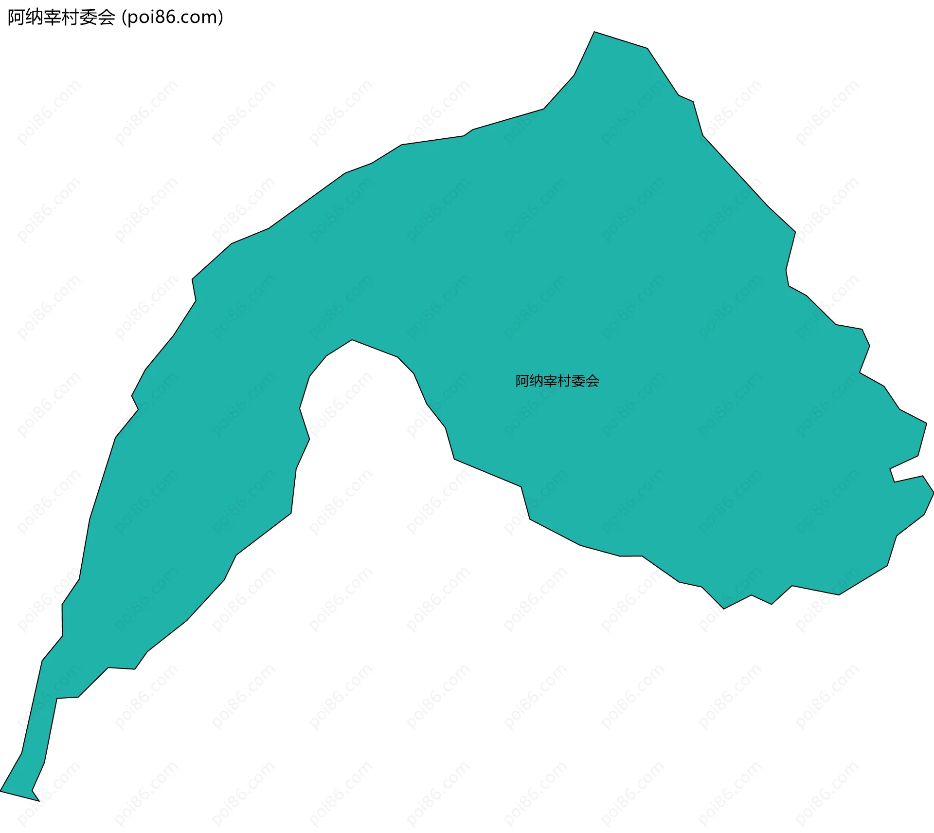 阿纳宰村委会边界地图