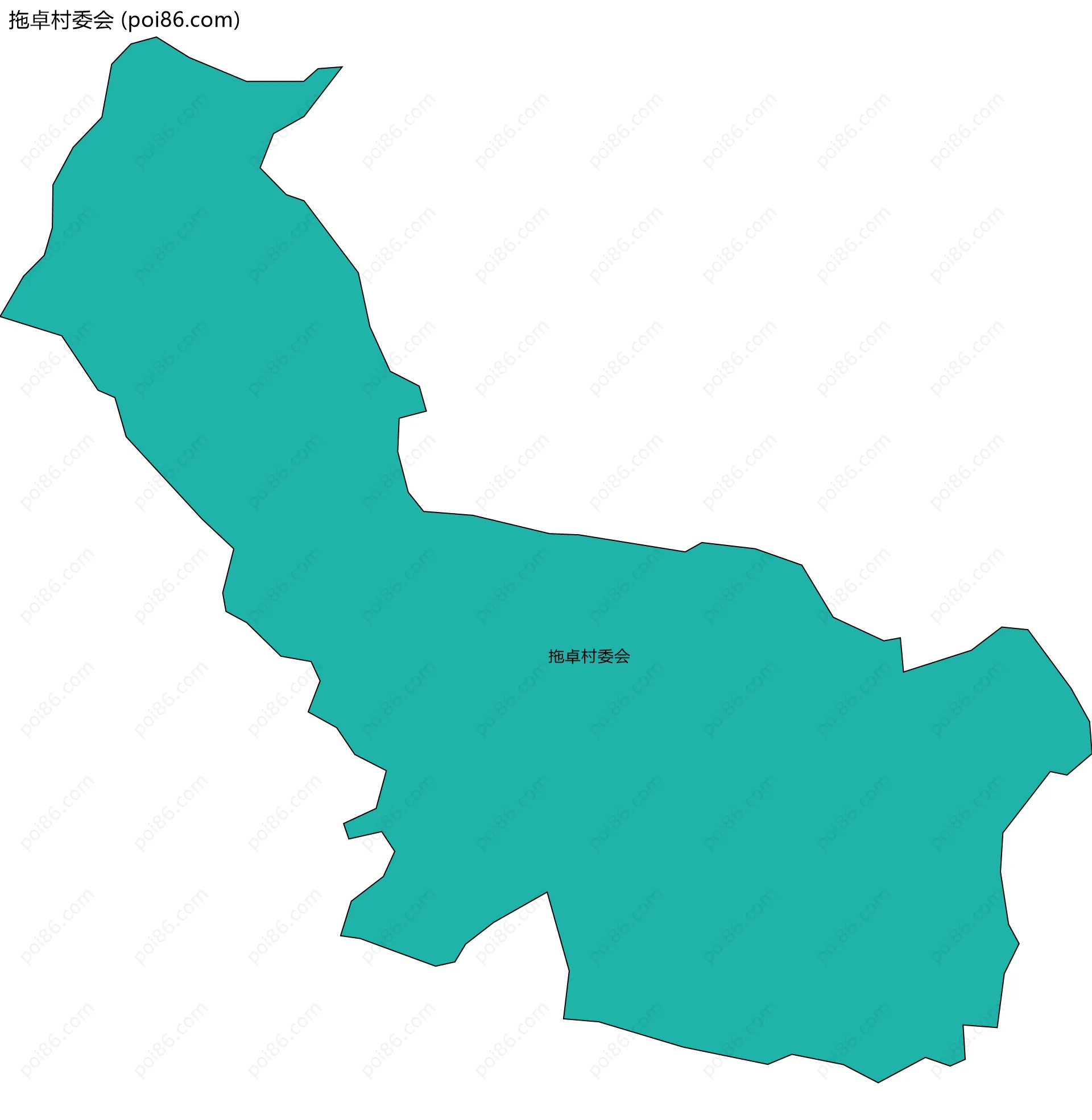 拖卓村委会边界地图