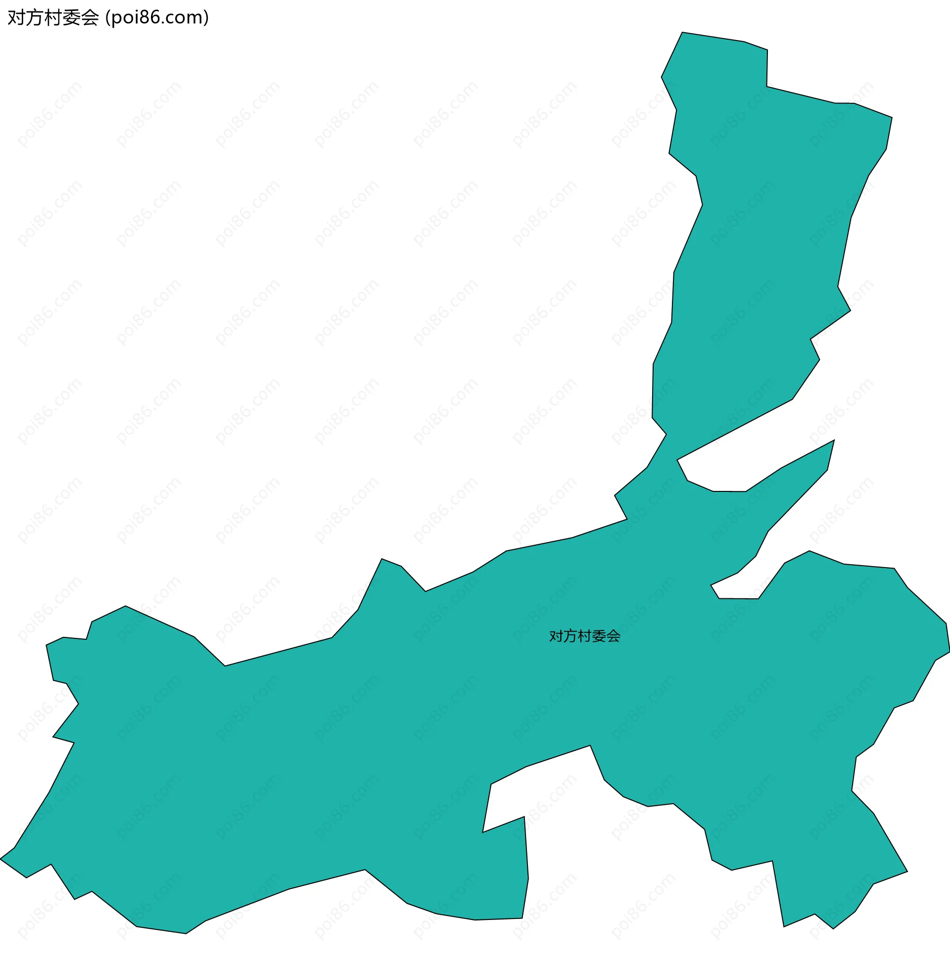 对方村委会边界地图