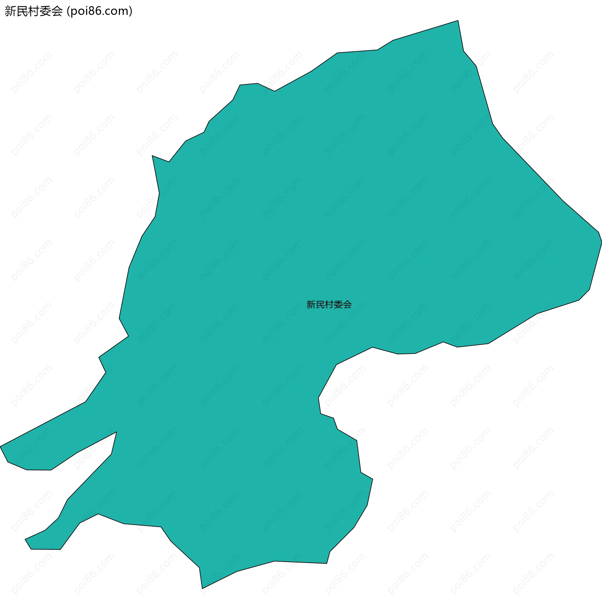 新民村委会边界地图