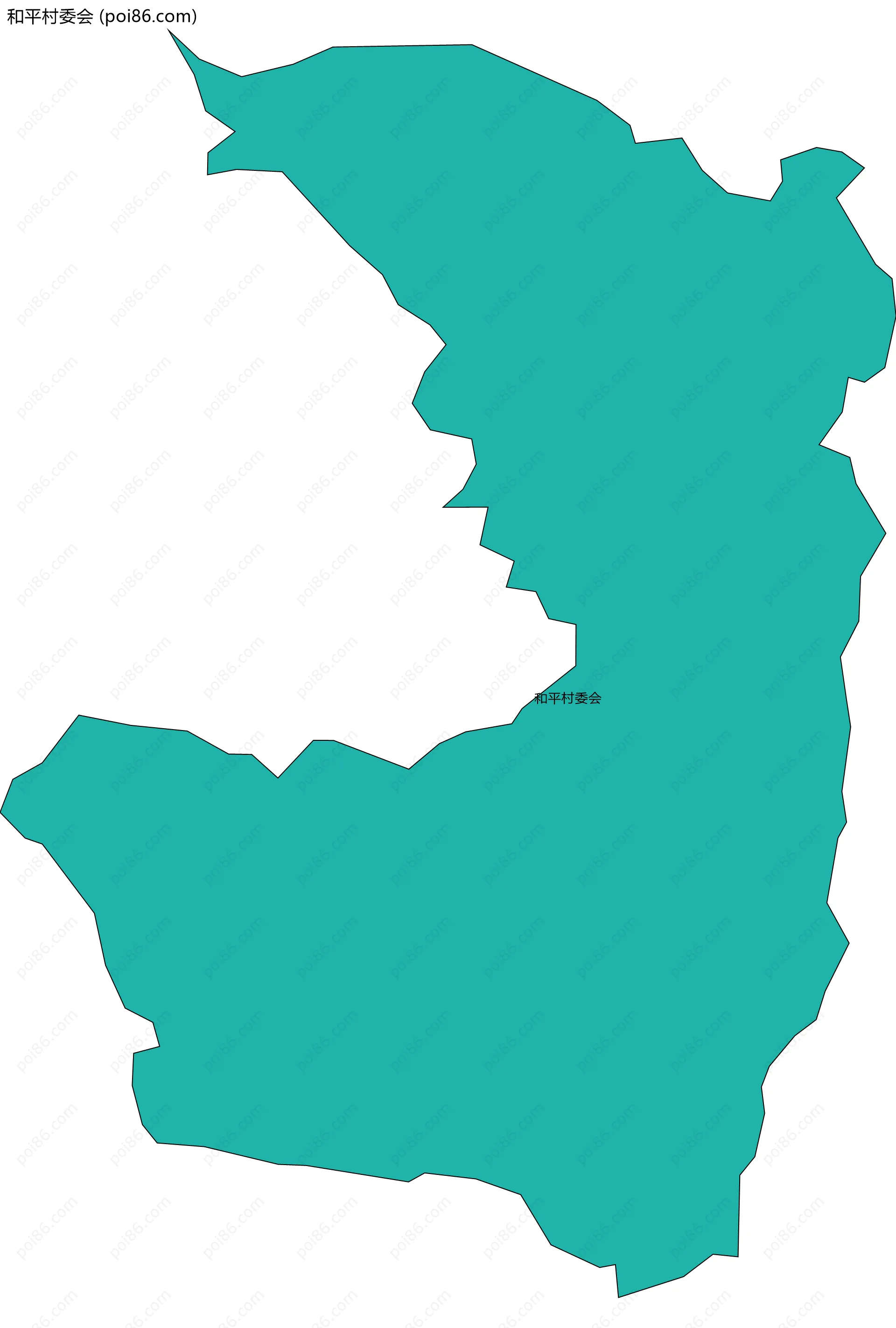 和平村委会边界地图