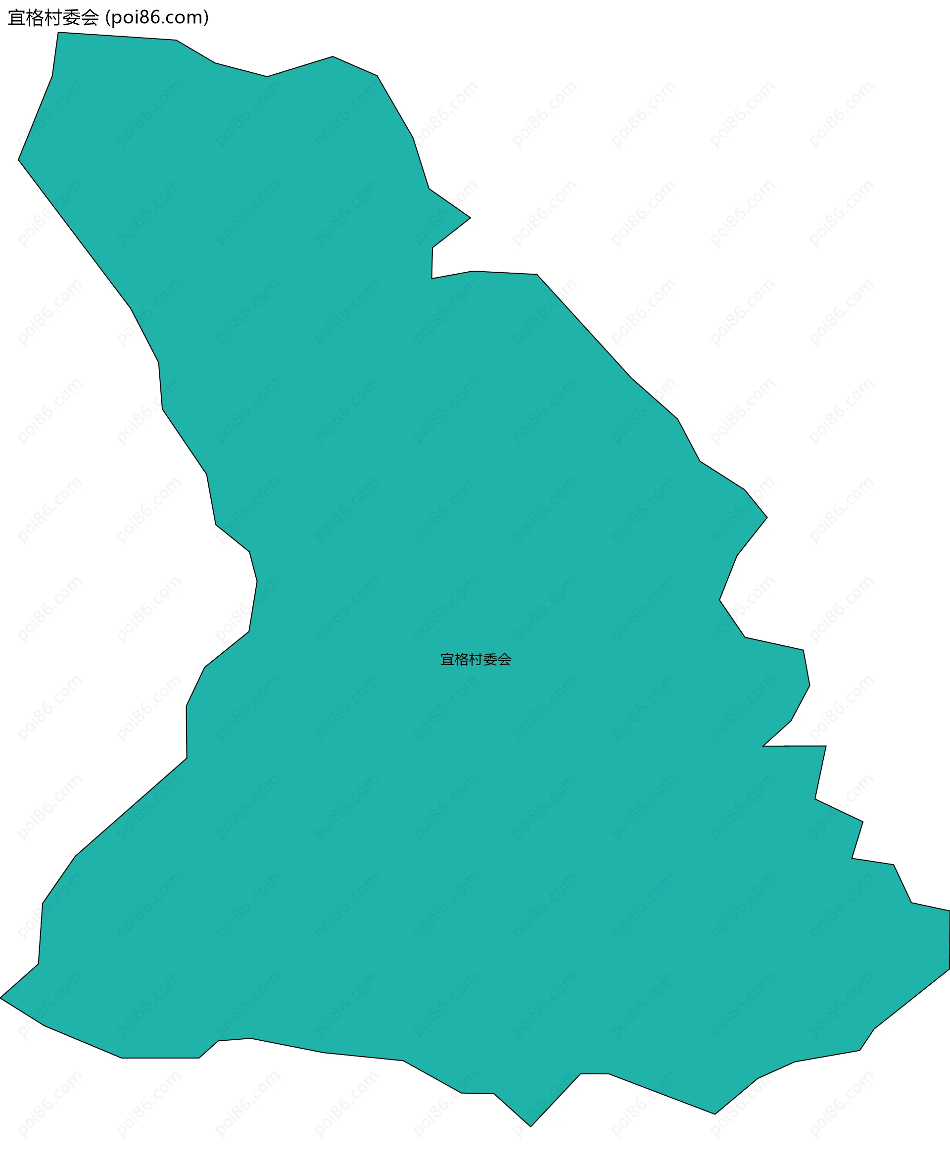 宜格村委会边界地图