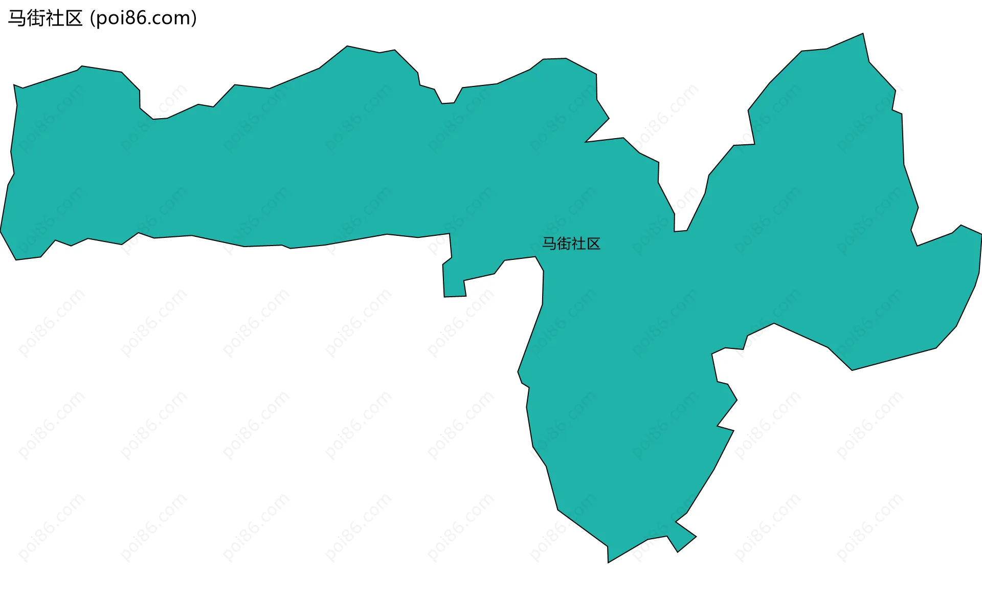 马街社区边界地图