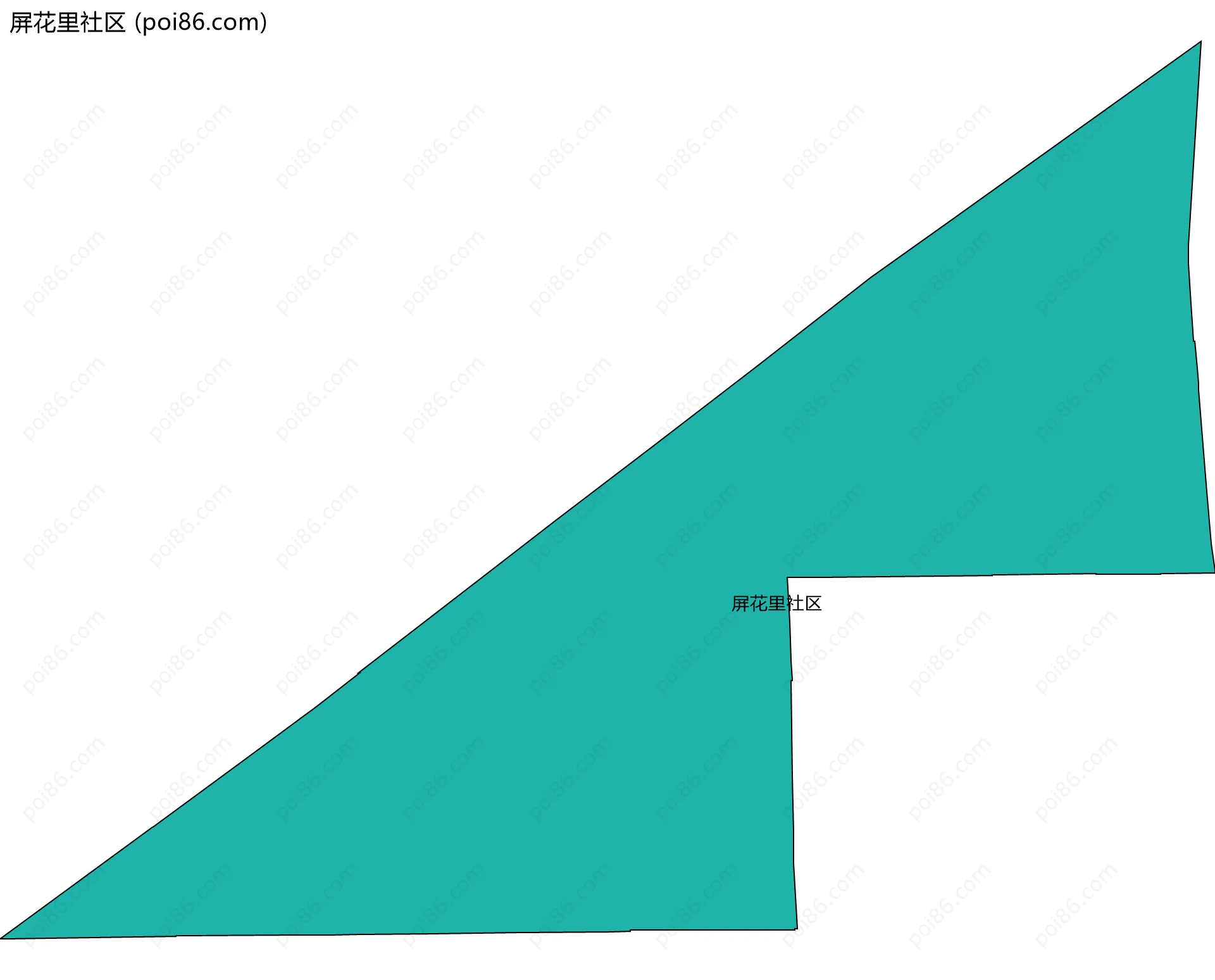 屏花里社区边界地图