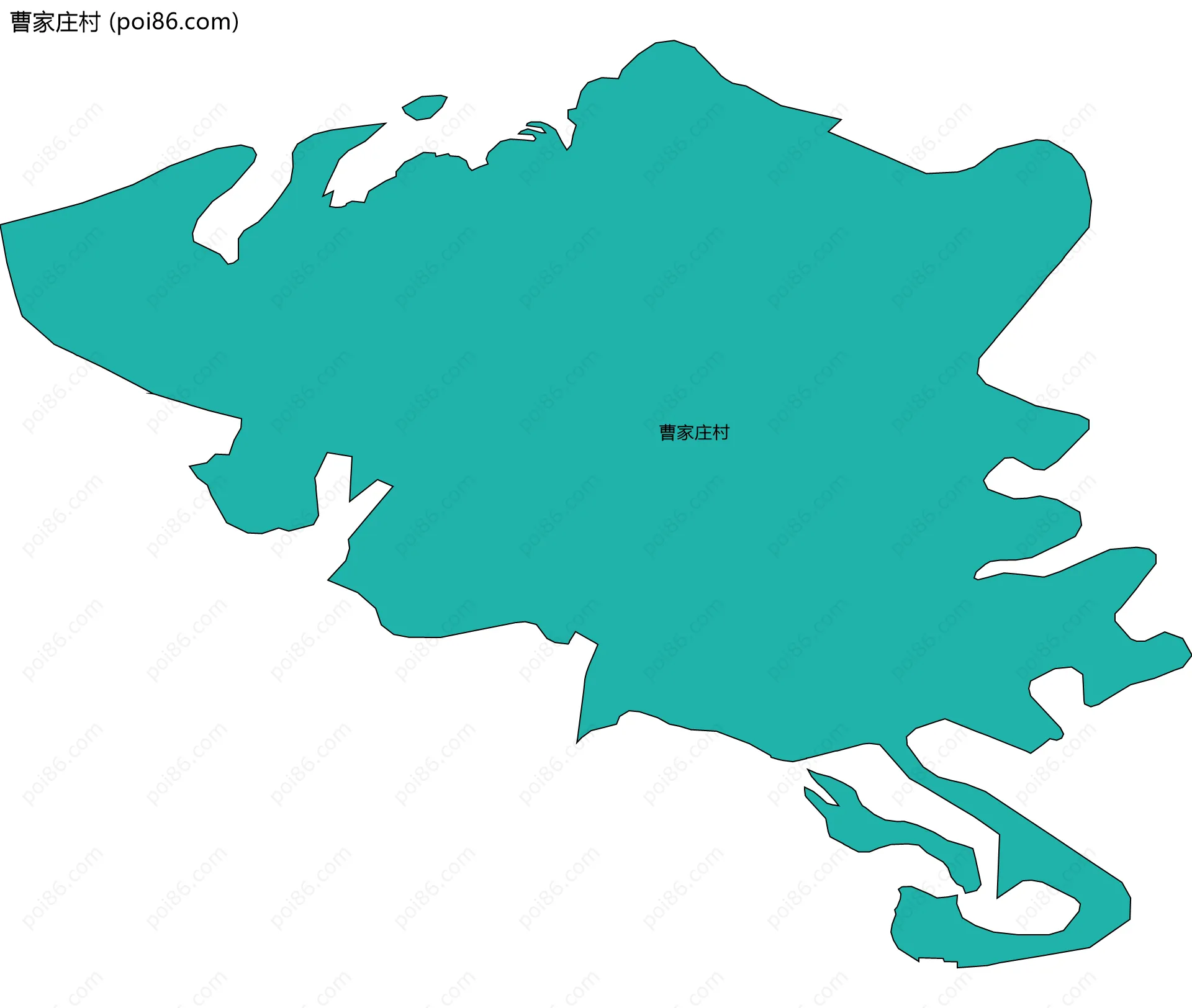 曹家庄村边界地图